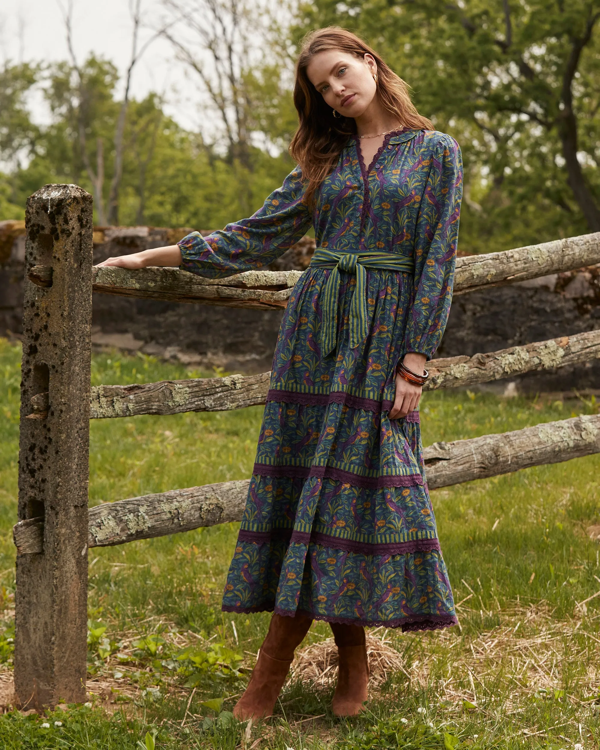 Birdsong - One in a Million Dress - Elderberry Blue sold by Printfresh product image thumbnail 5