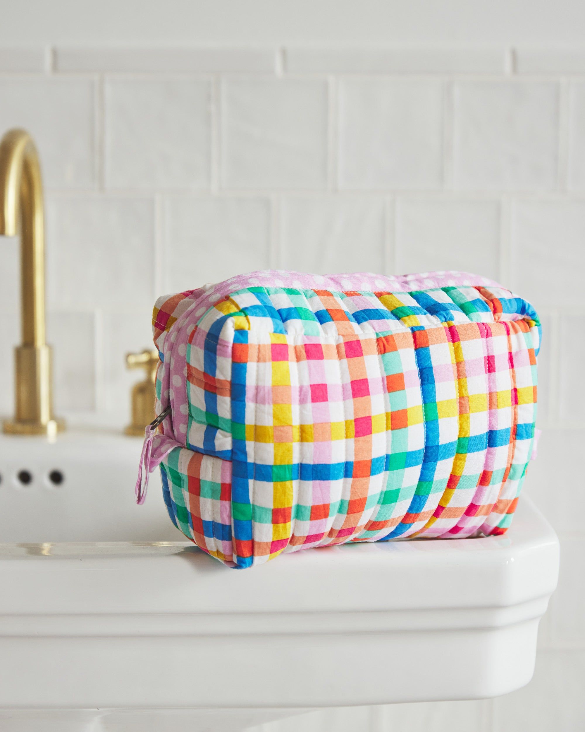 Printfresh + Oh Joy! - Plaid Picnic - Makeup Pouch - Citrus Squeeze sold by Printfresh product image thumbnail 3