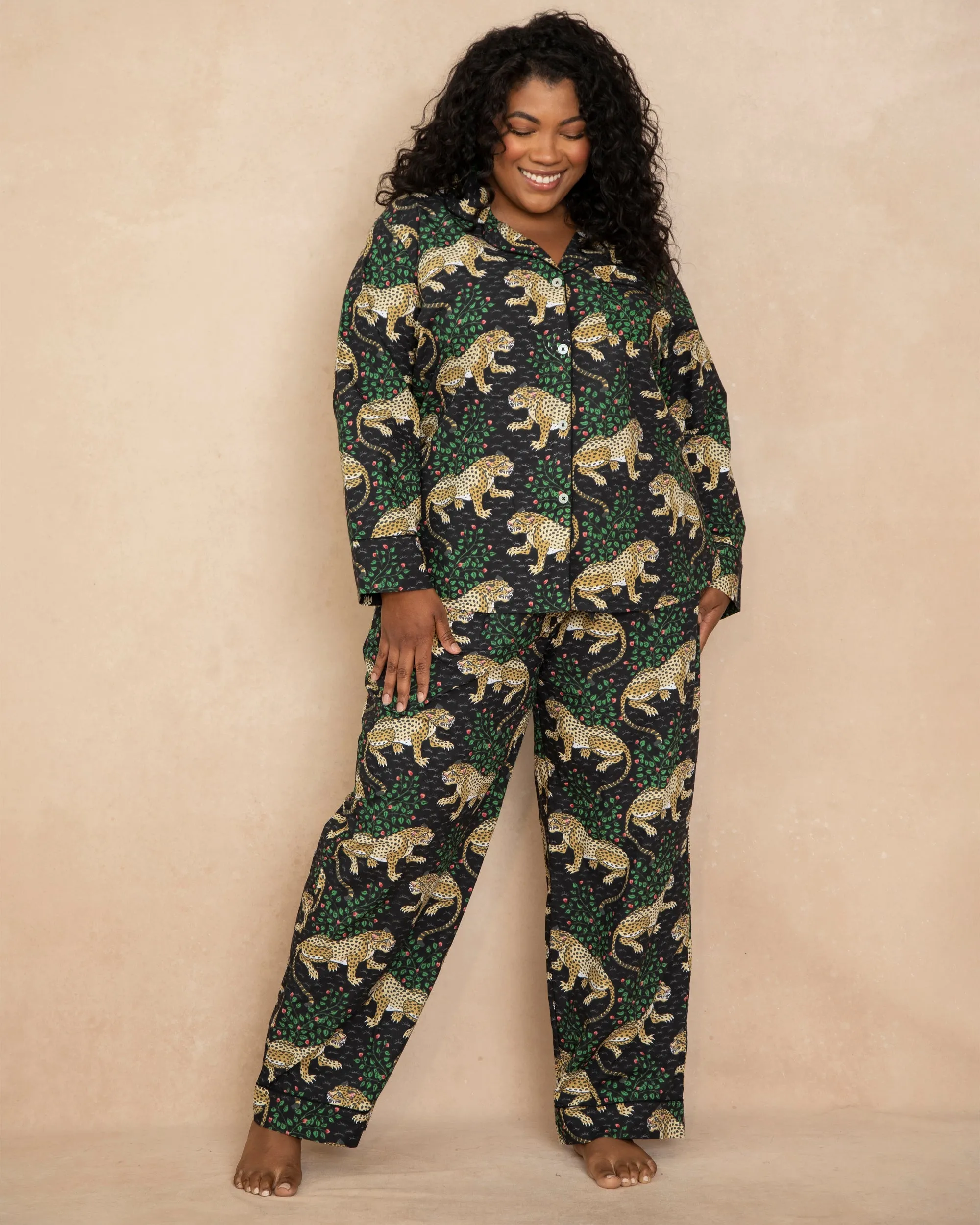 Bagheera - Petite Long PJ Set - Ink sold by Printfresh product image thumbnail 2