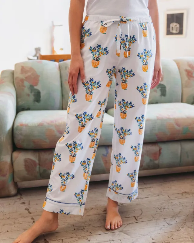 Lemon Tree - Pajama Pants - Cloud sold by Printfresh