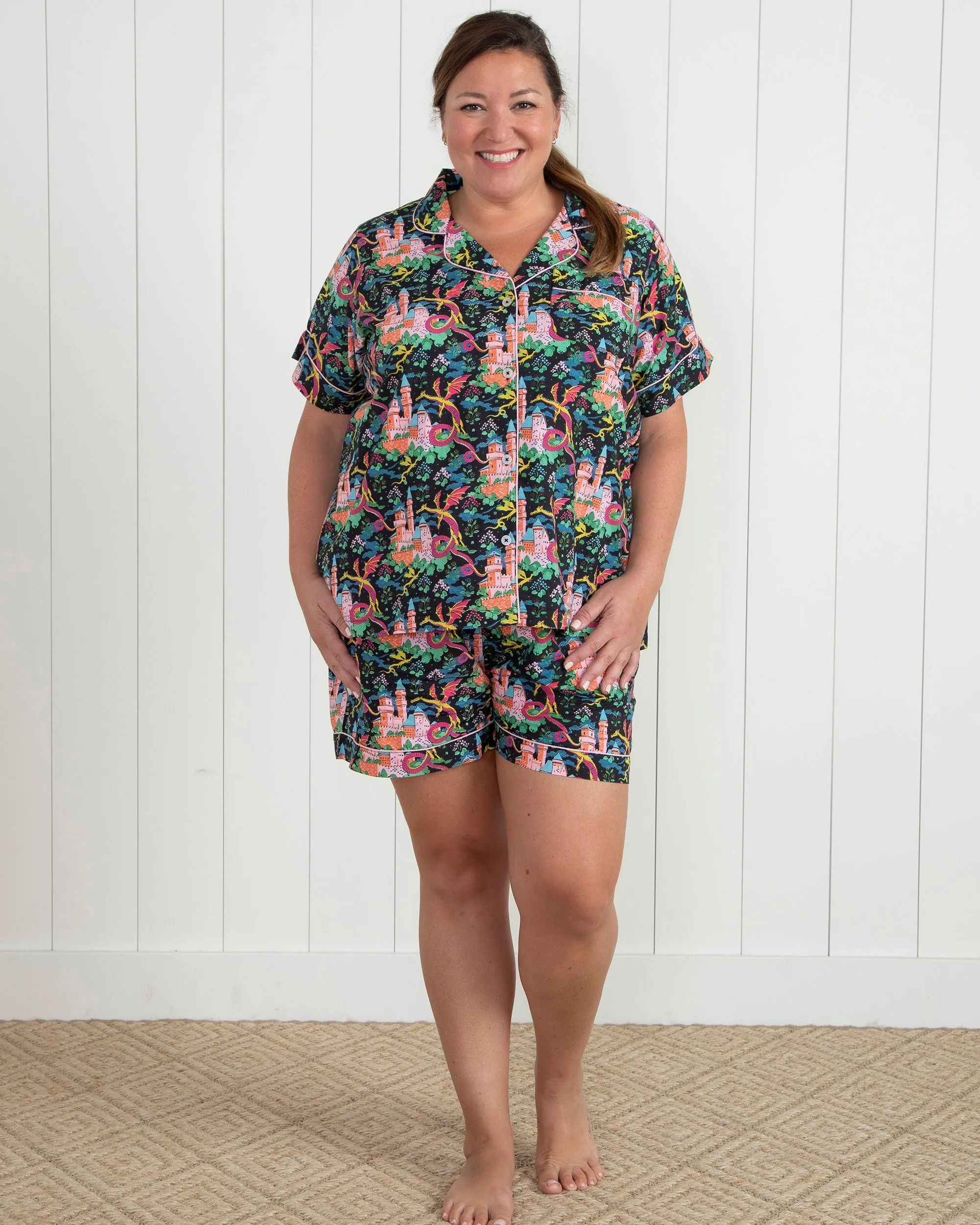 Dragon Dreams - Short PJ Set - Chalkboard sold by Printfresh product image thumbnail 2