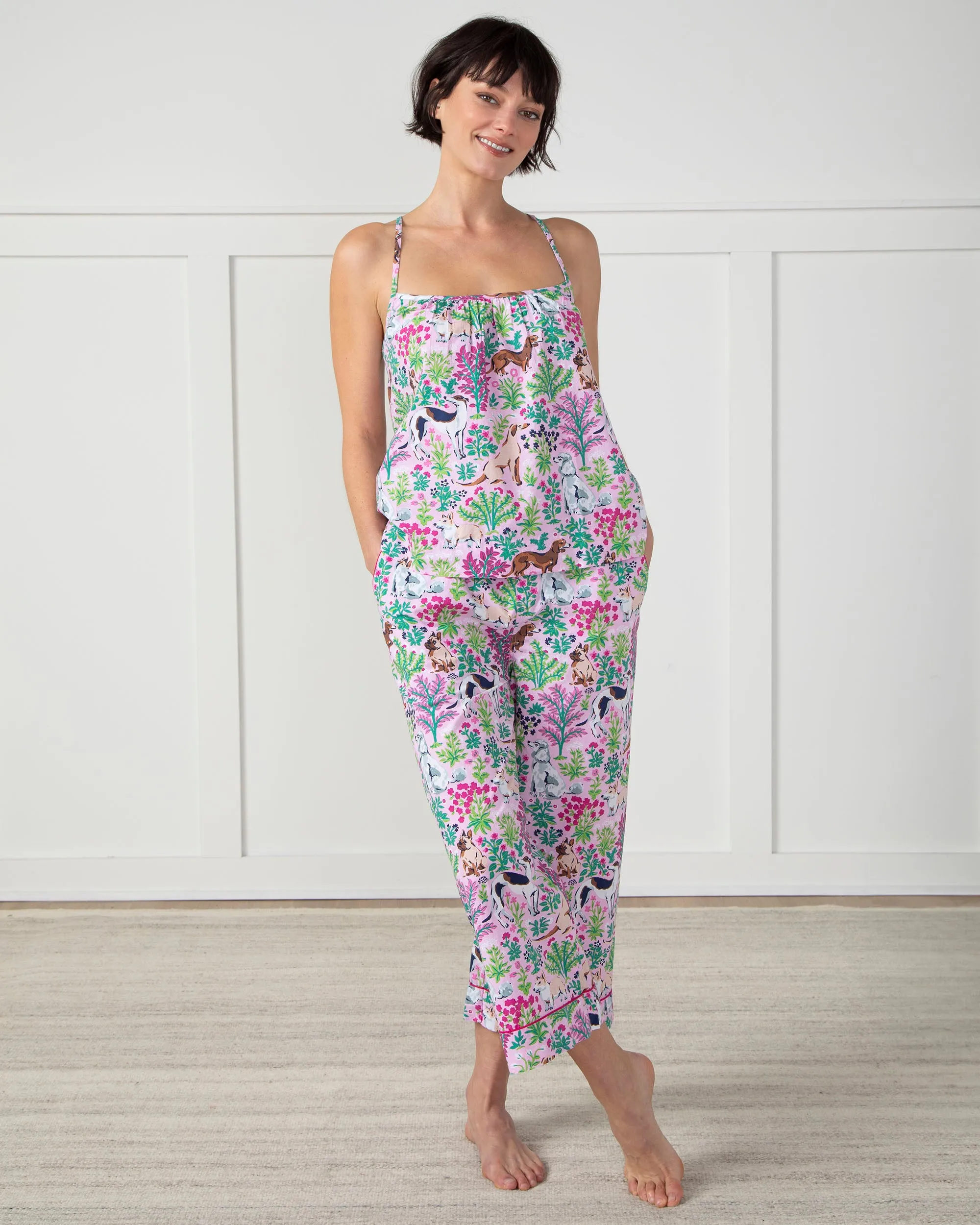 Must Love Dogs - Cami Cropped Set - Pink Peony sold by Printfresh product image thumbnail 5