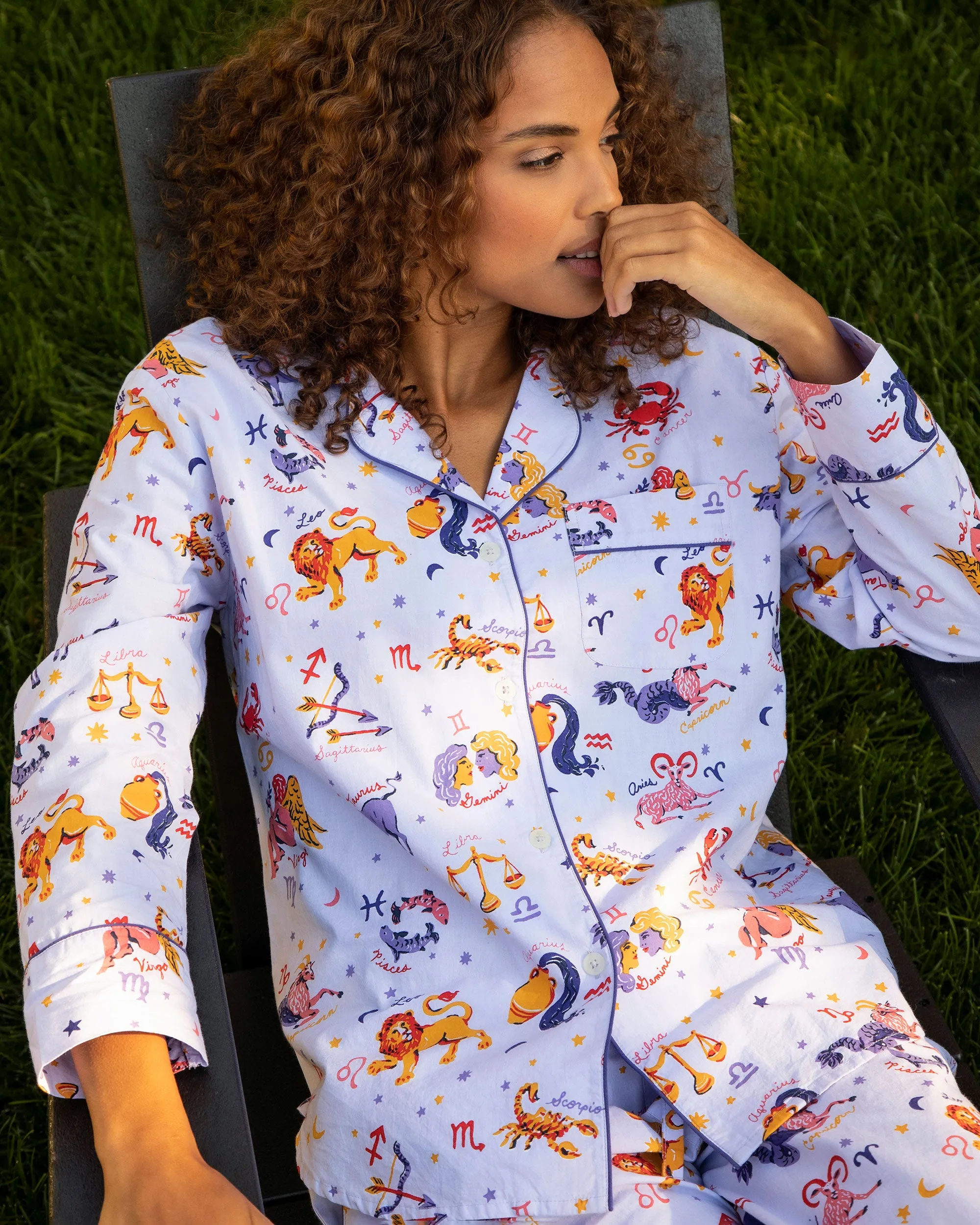 What's Your Sign - Long Sleep Set - Lavender sold by Printfresh product image thumbnail 4