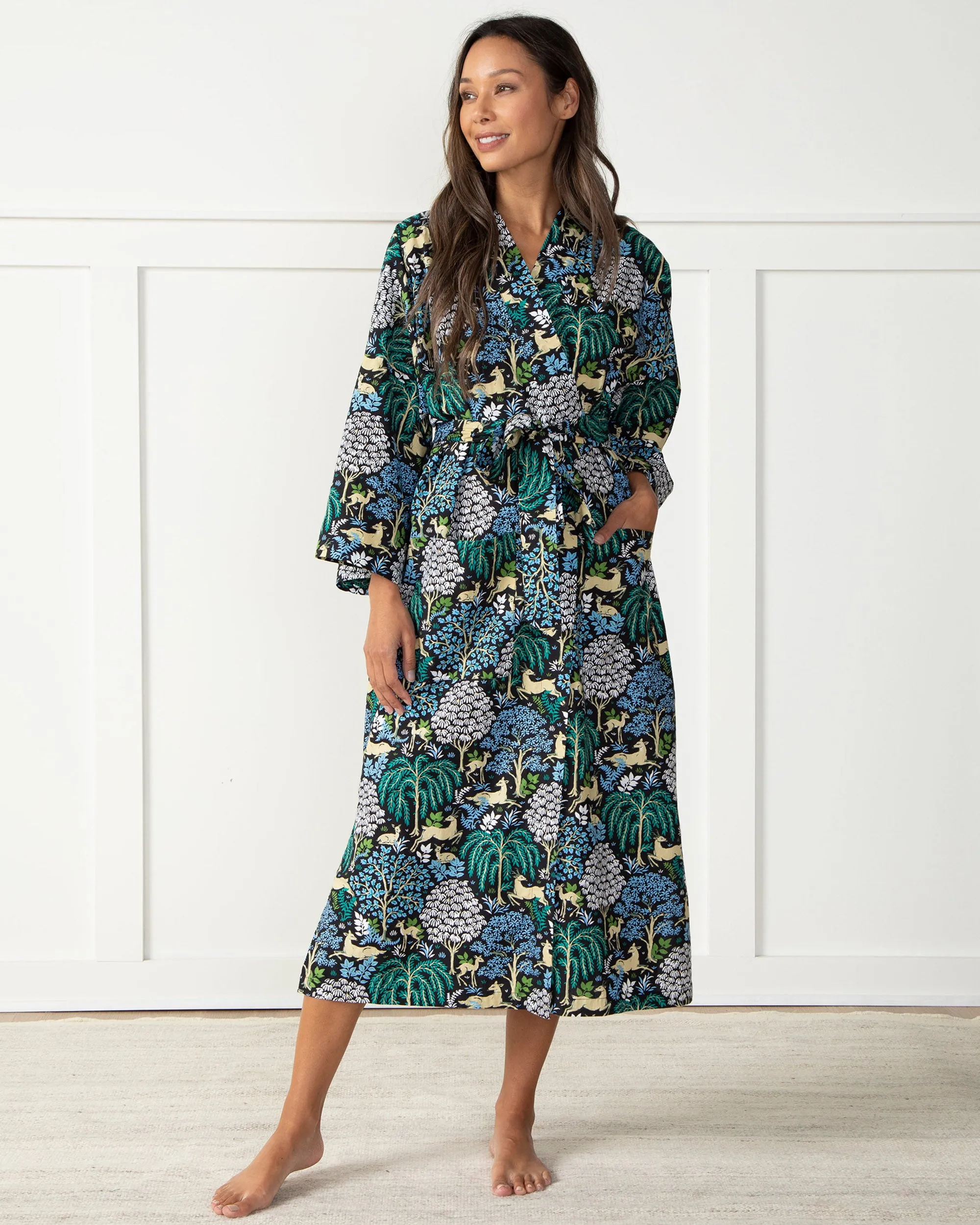 Dashing Deer - Robe - Ink sold by Printfresh product image thumbnail 3