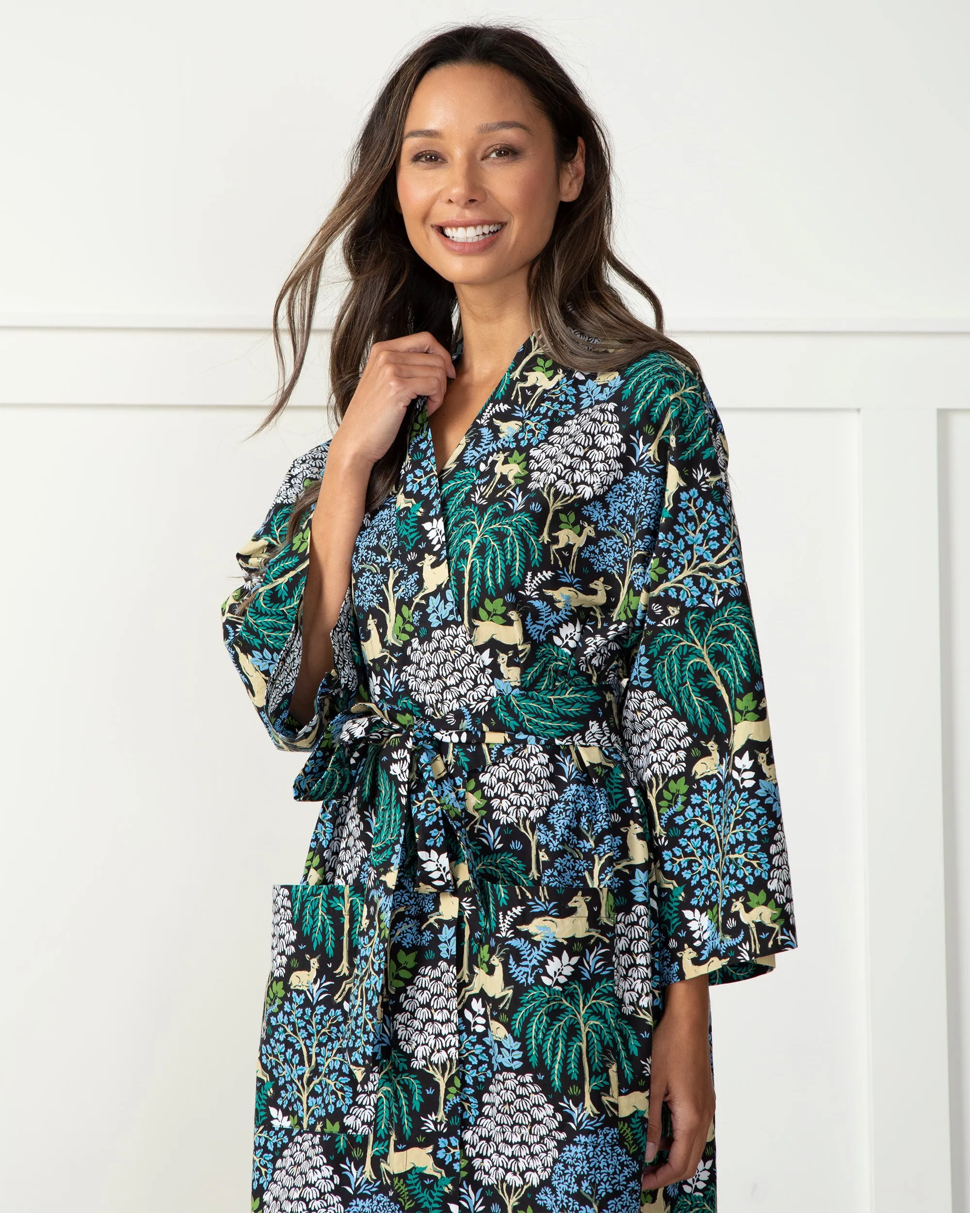 Dashing Deer - Robe - Ink sold by Printfresh product image thumbnail 2