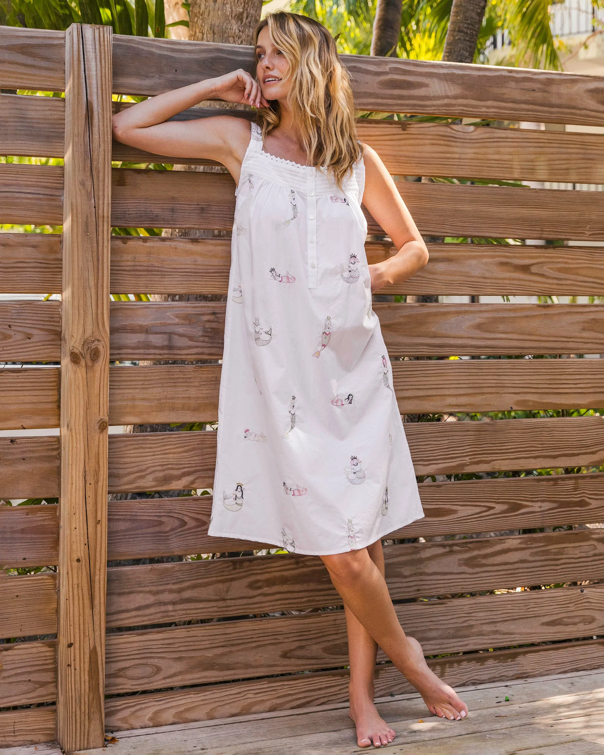 Daughters of Triton - Back to Bed Nightgown - Cloud sold by Printfresh product image thumbnail 5