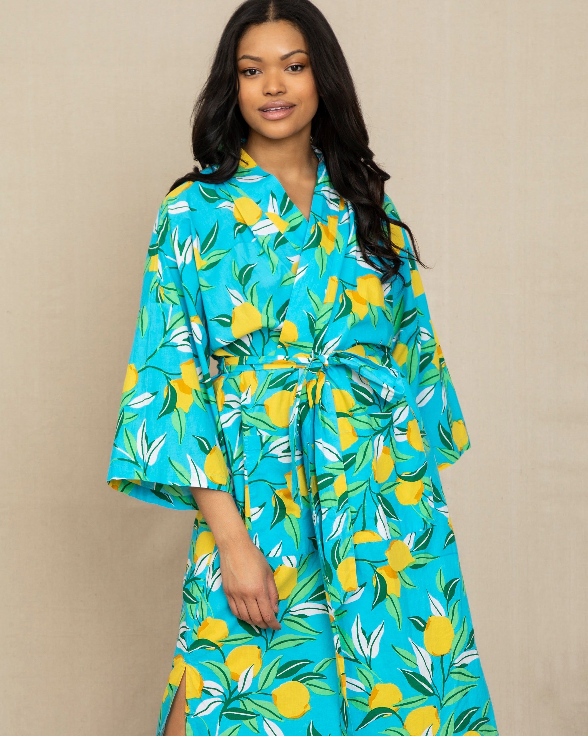 Lemon Zest - Robe - Turquoise sold by Printfresh