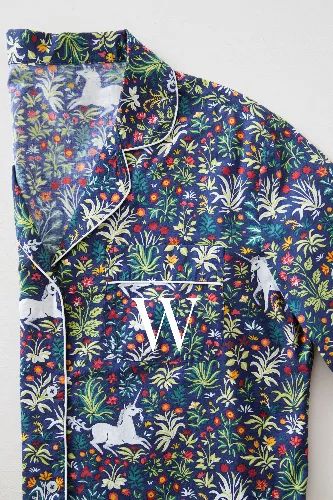 Unicorn's Garden - Tall Long PJ Set - Indigo sold by Printfresh