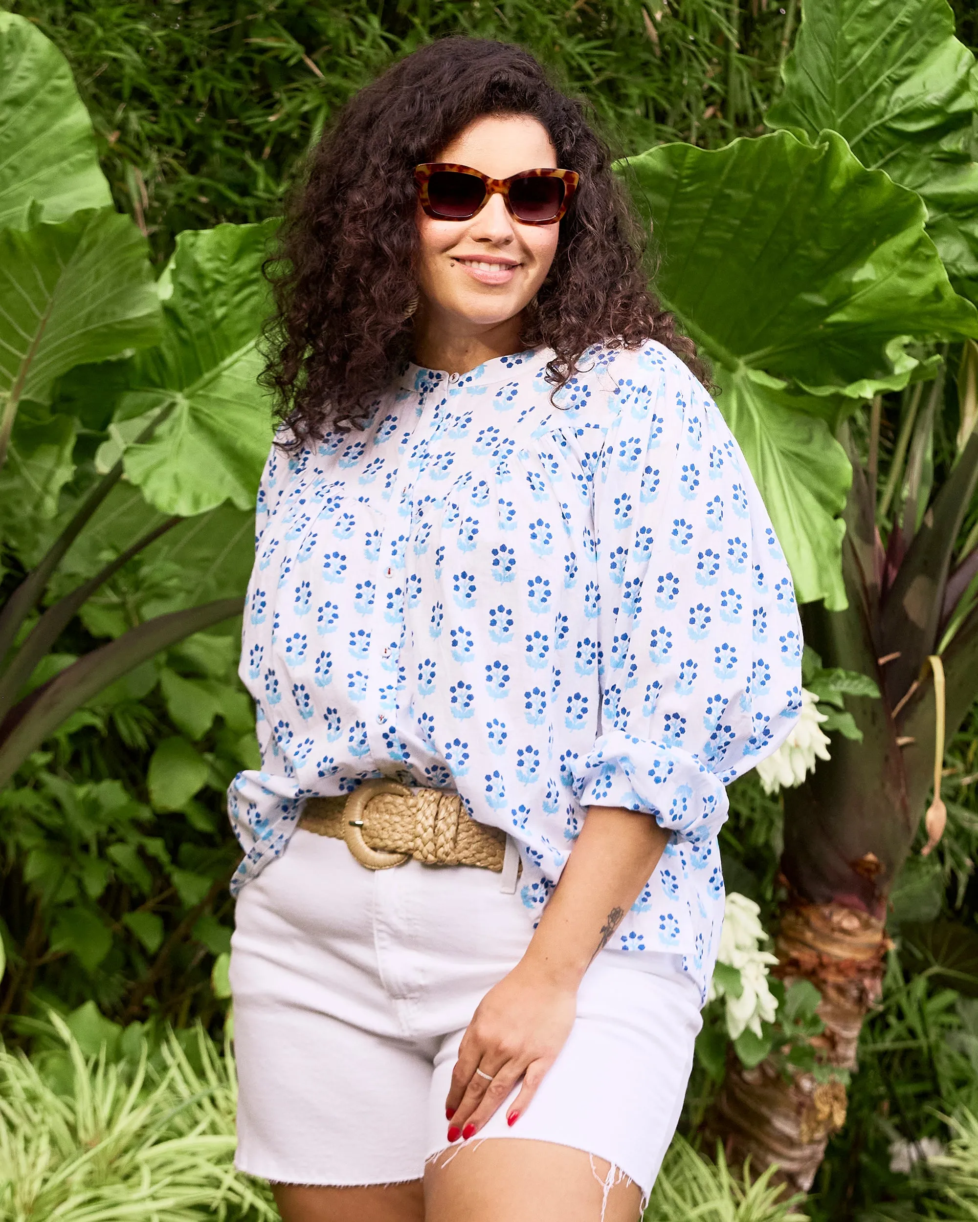 In Bloom - Birdie Blouse - Blue Cloud sold by Printfresh product image thumbnail 5