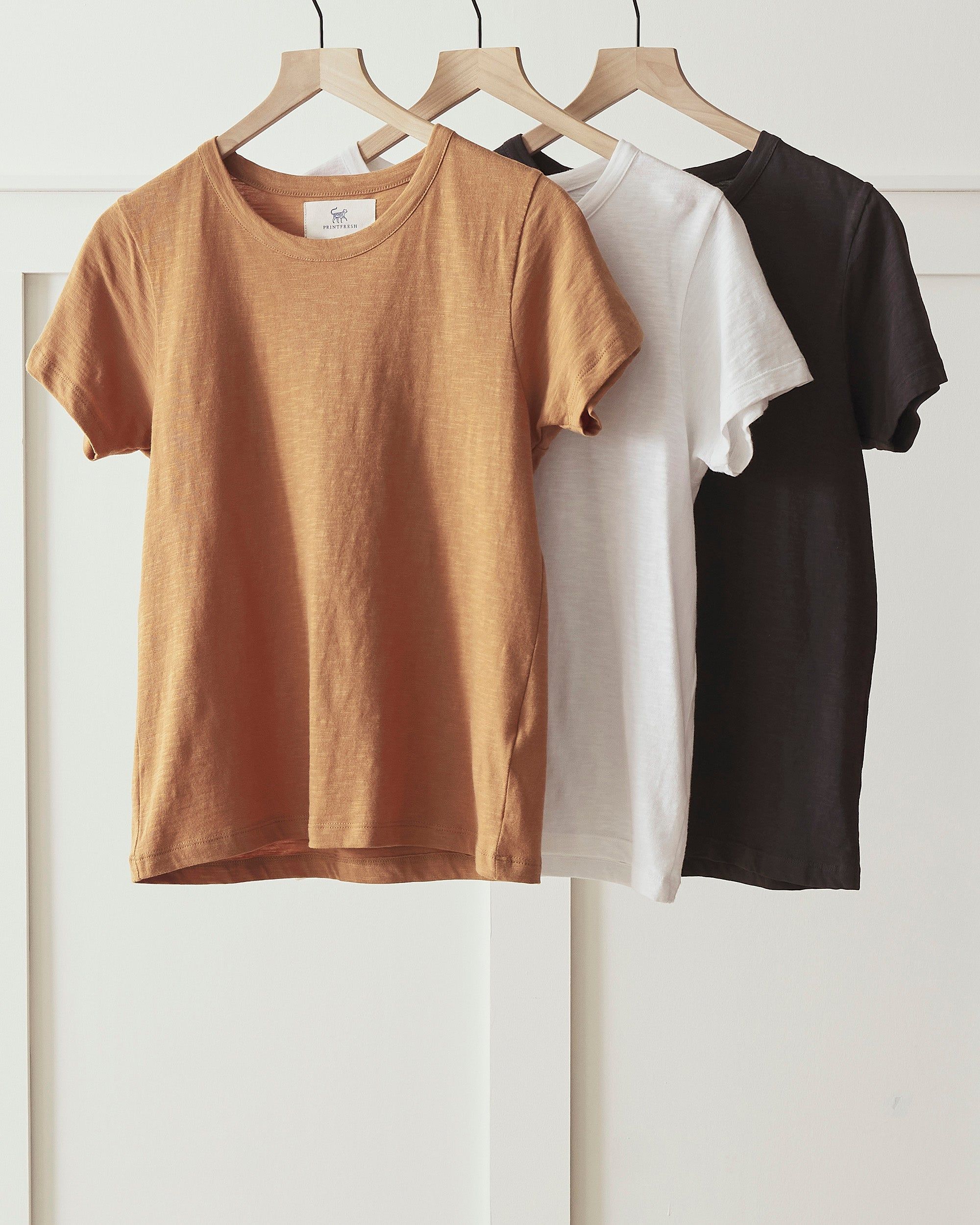 Saturday Tee - Knit T-Shirt 3-Pack - Cloud/Black/Teak sold by Printfresh
