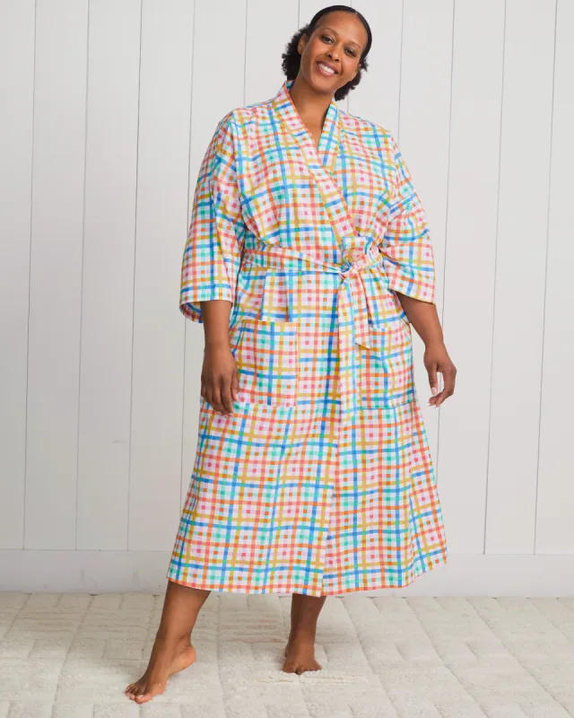 Printfresh + Oh Joy! - Plaid Picnic - Robe - Citrus Squeeze sold by Printfresh