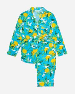 Lemon Zest - Long Sleep Set - Turquoise sold by Printfresh