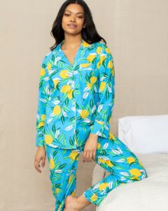 Lemon Zest - Long Sleep Set - Turquoise sold by Printfresh