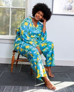 Lemon Zest - Long Sleep Set - Turquoise sold by Printfresh