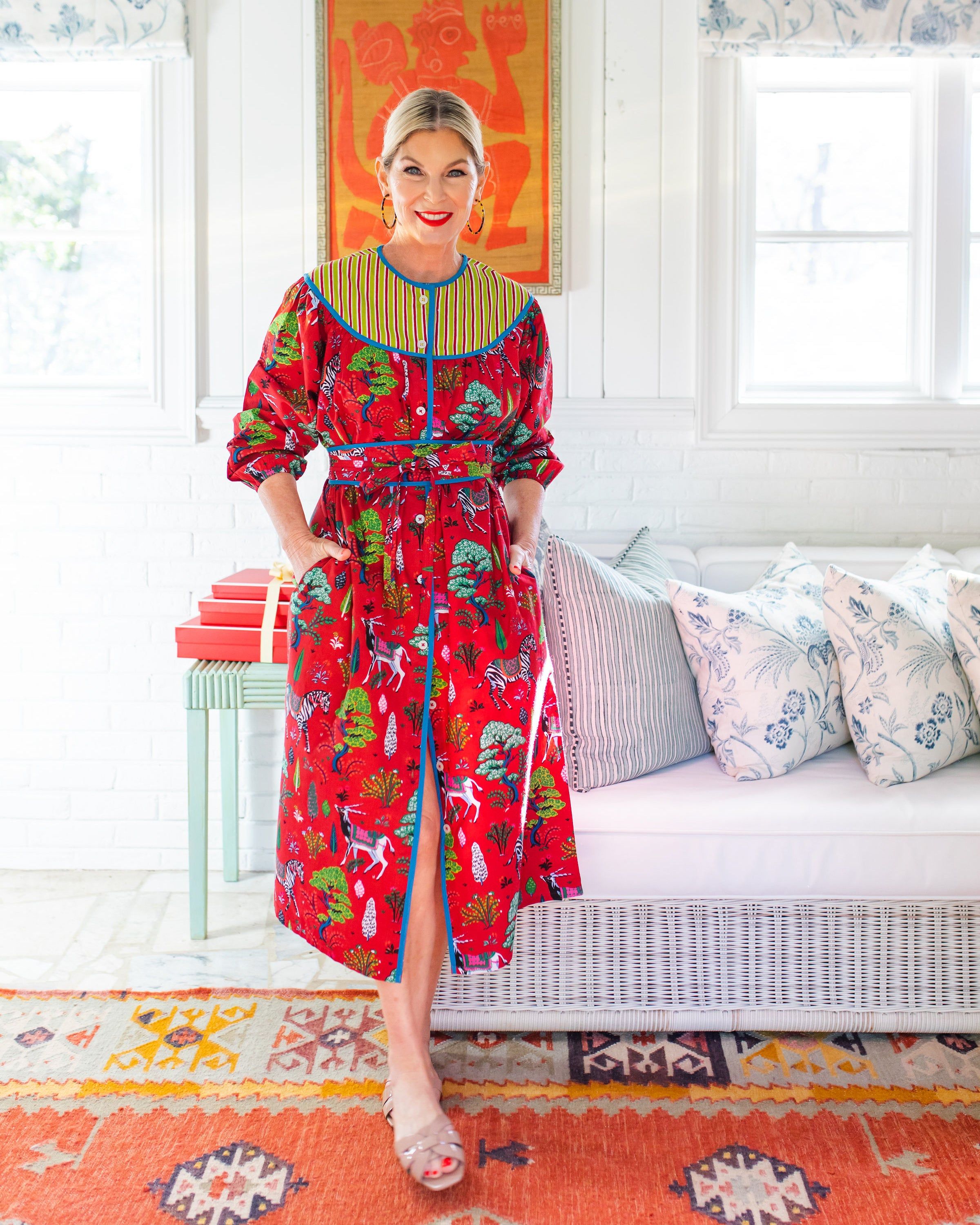 PF x Pencil + Paper Co. Antelope's Forest - Day-to-Nightgown - Ruby sold by Printfresh product image thumbnail 5