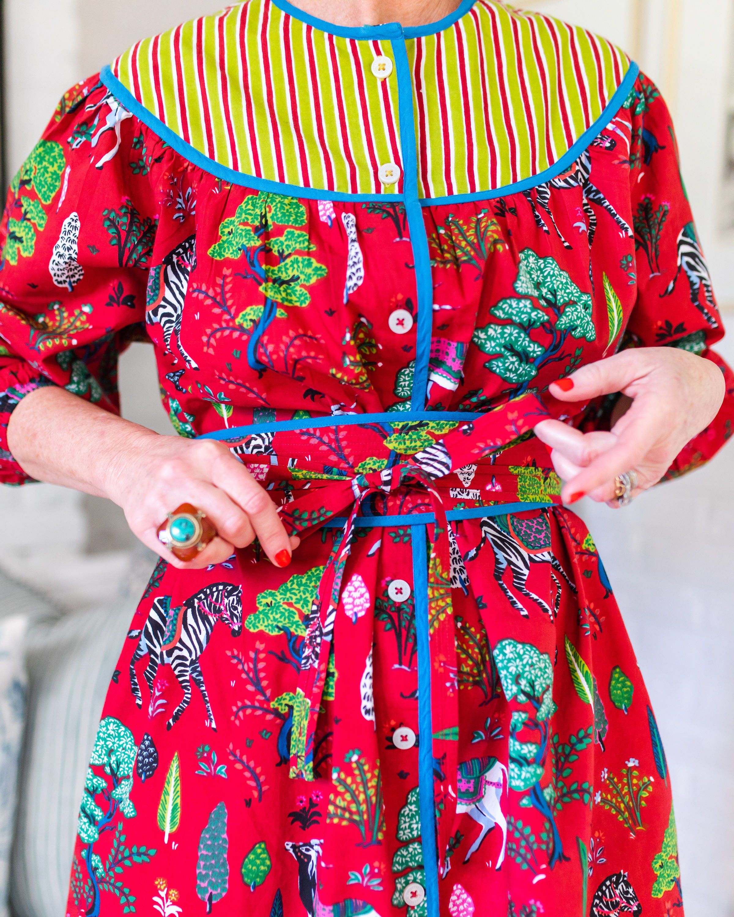 PF x Pencil + Paper Co. Antelope's Forest - Day-to-Nightgown - Ruby sold by Printfresh product image thumbnail 4