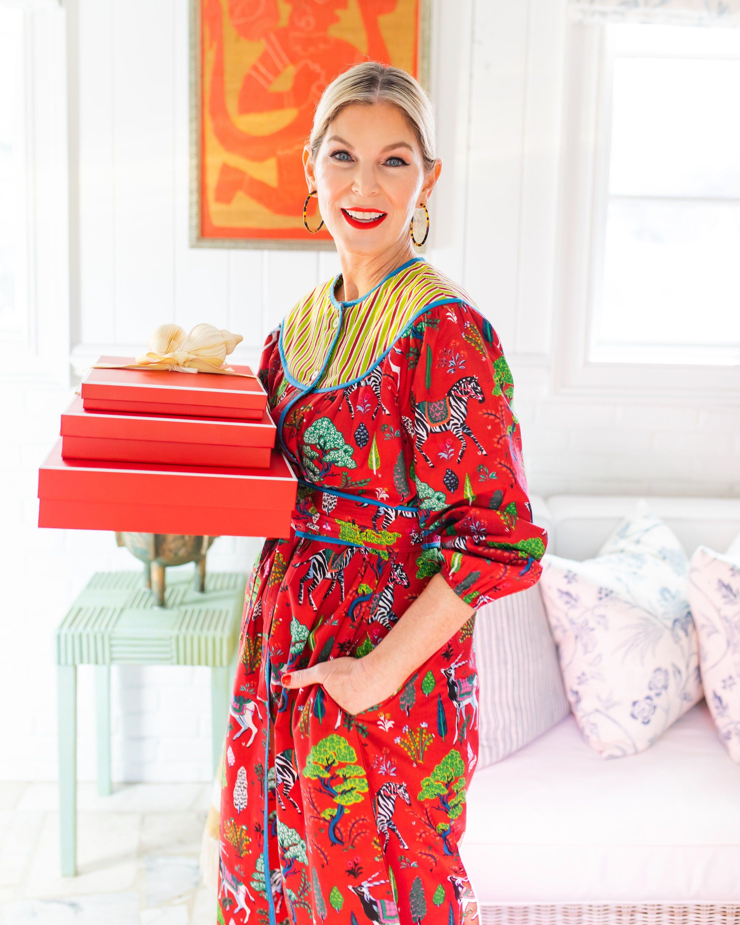 PF x Pencil + Paper Co. Antelope's Forest - Day-to-Nightgown - Ruby sold by Printfresh product image thumbnail 6