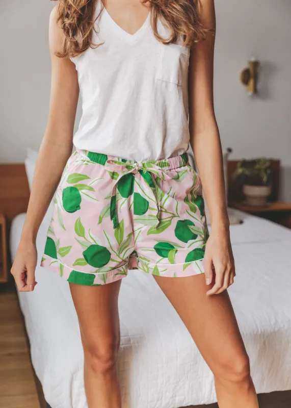 Lime Zest - Pajama Shorts - Pink Salt sold by Printfresh