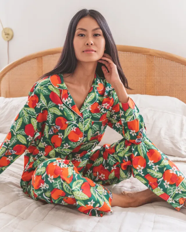 Orange Grove - Long Sleep Set - Juniper sold by Printfresh