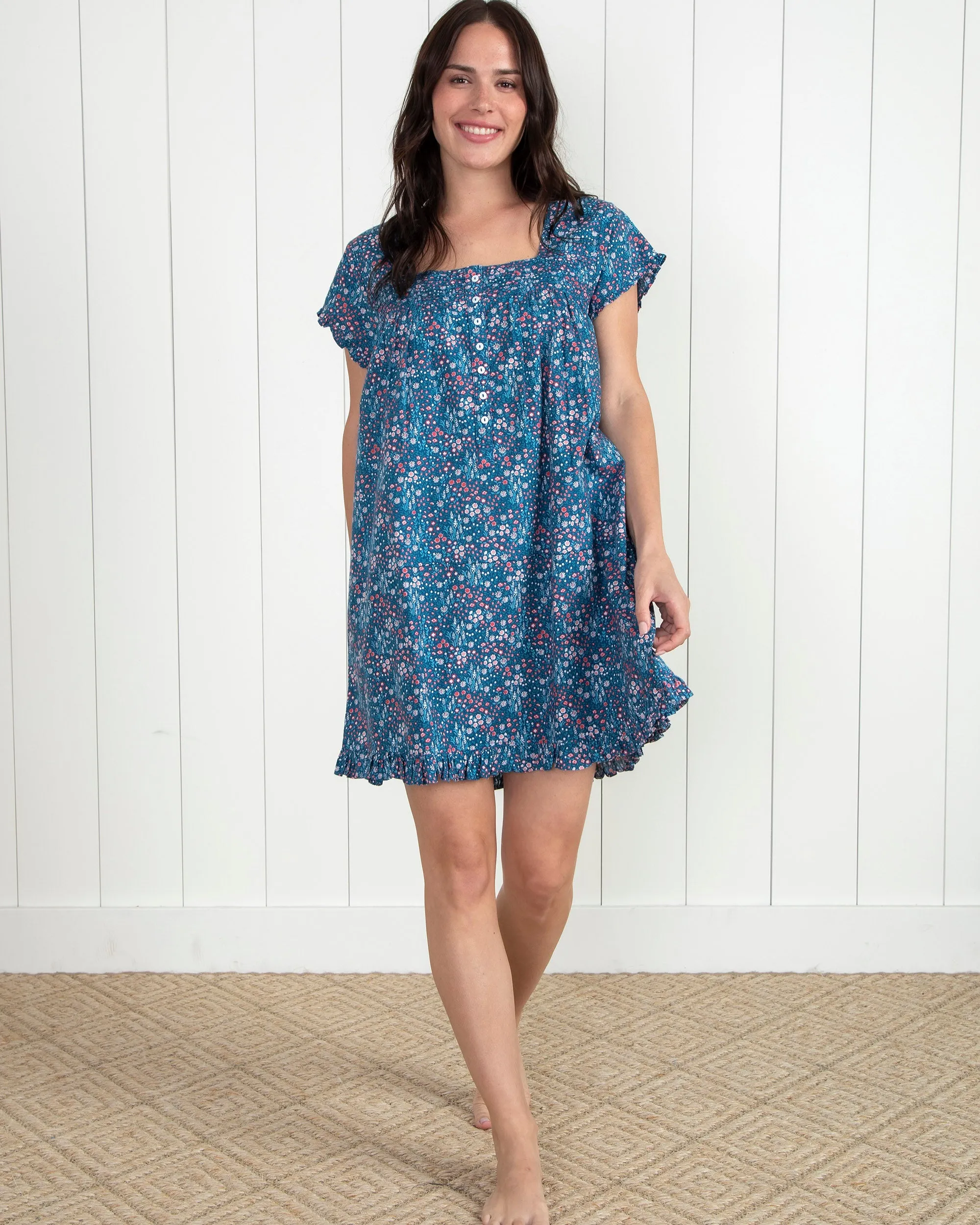 Meadow Walks - Pintuck Nightgown - Blue Ribbon sold by Printfresh product image thumbnail 3