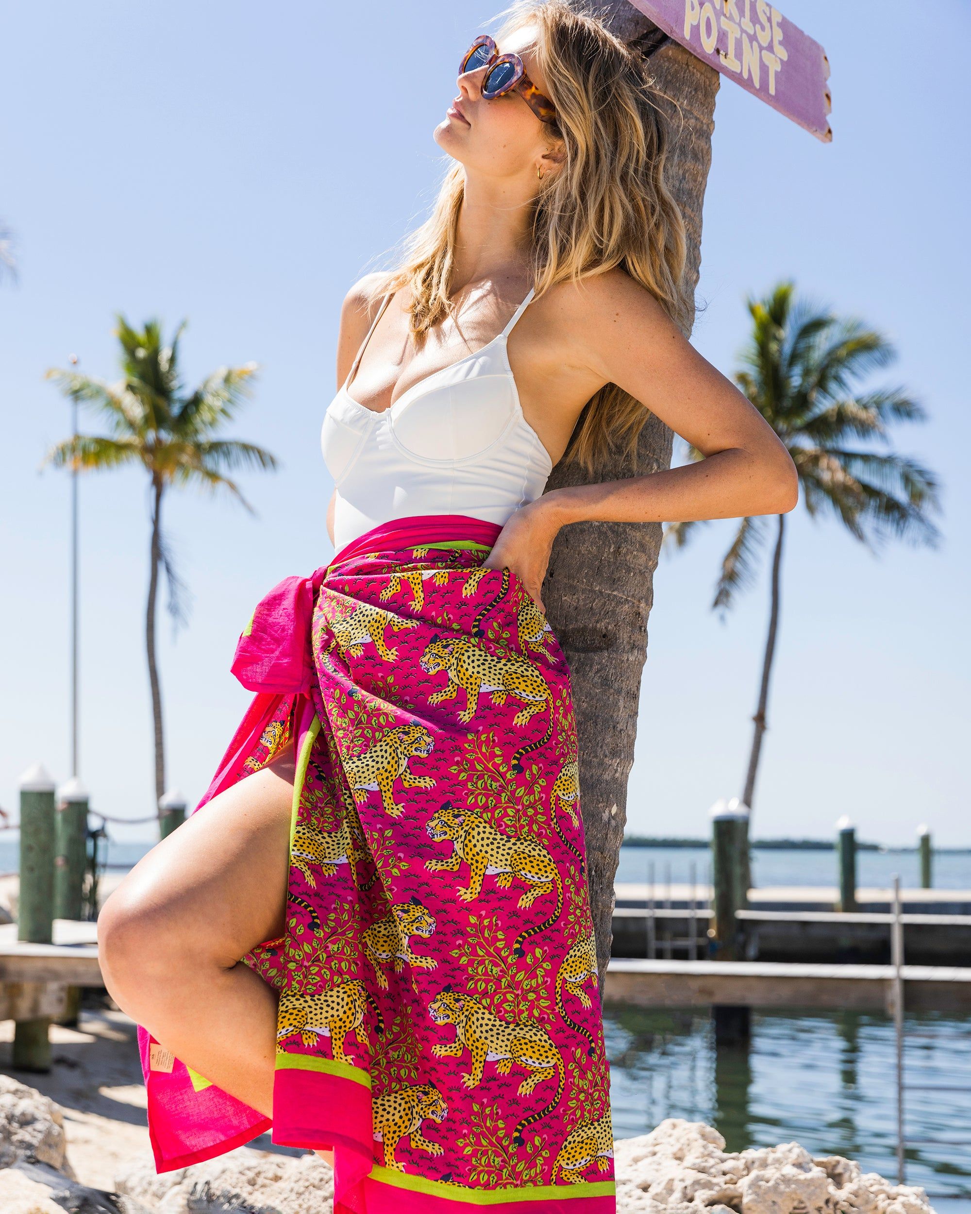 Bagheera - Salty Shores Sarong - Hot Pink sold by Printfresh product image thumbnail 5