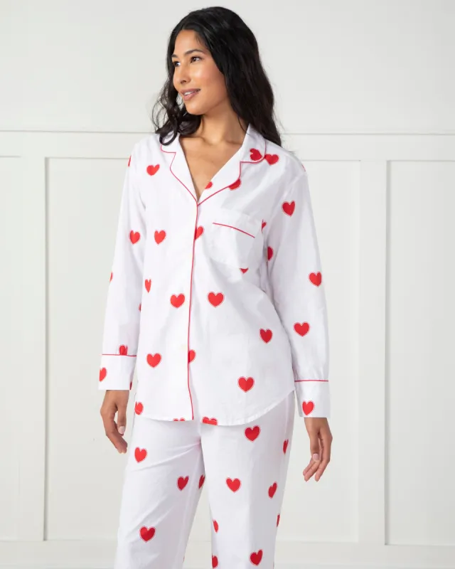 Queen of Hearts - Petite Long PJ Set - Ruby Cloud sold by Printfresh