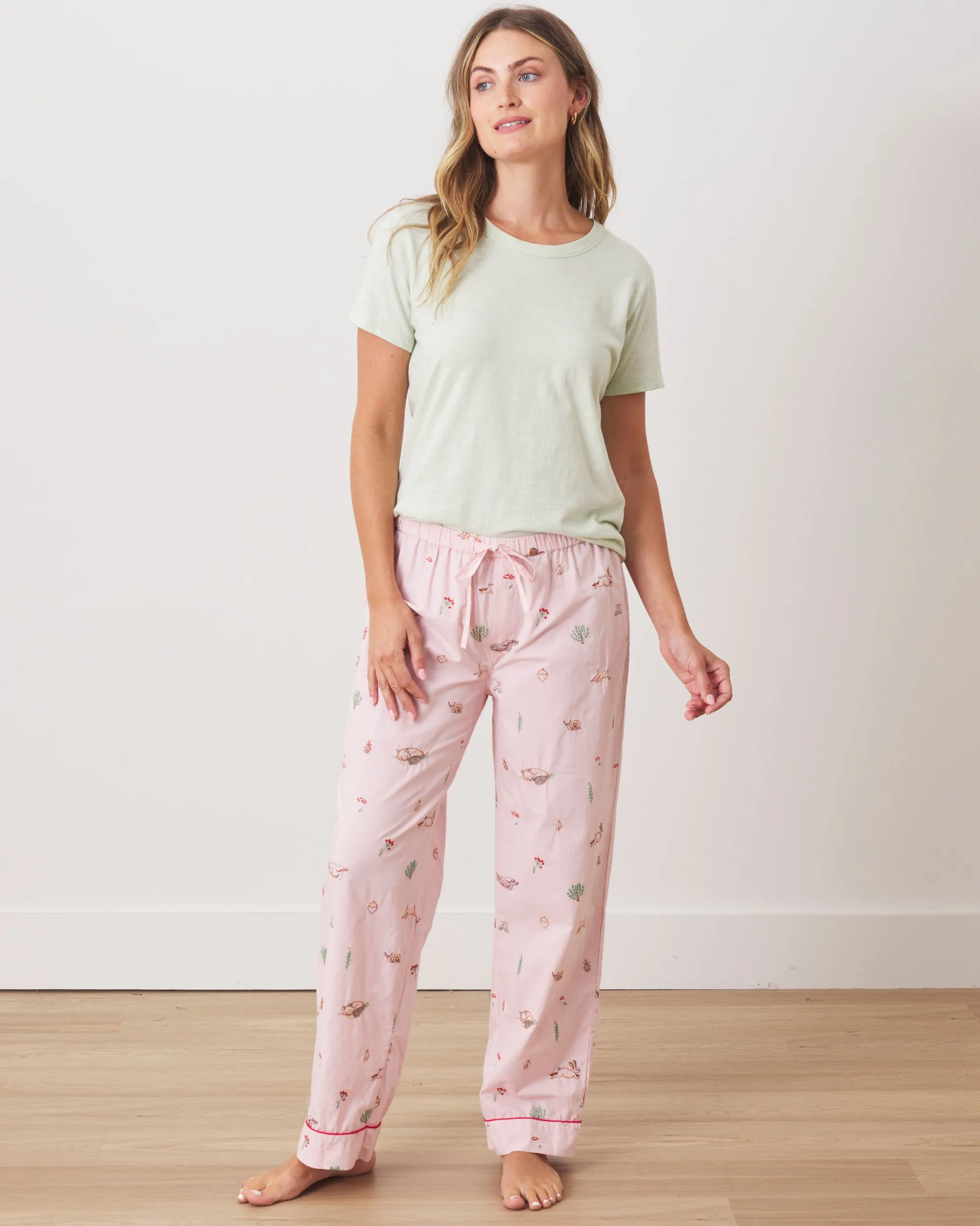 Woodland Storybook - PJ Pants - Blush sold by Printfresh product image thumbnail 4