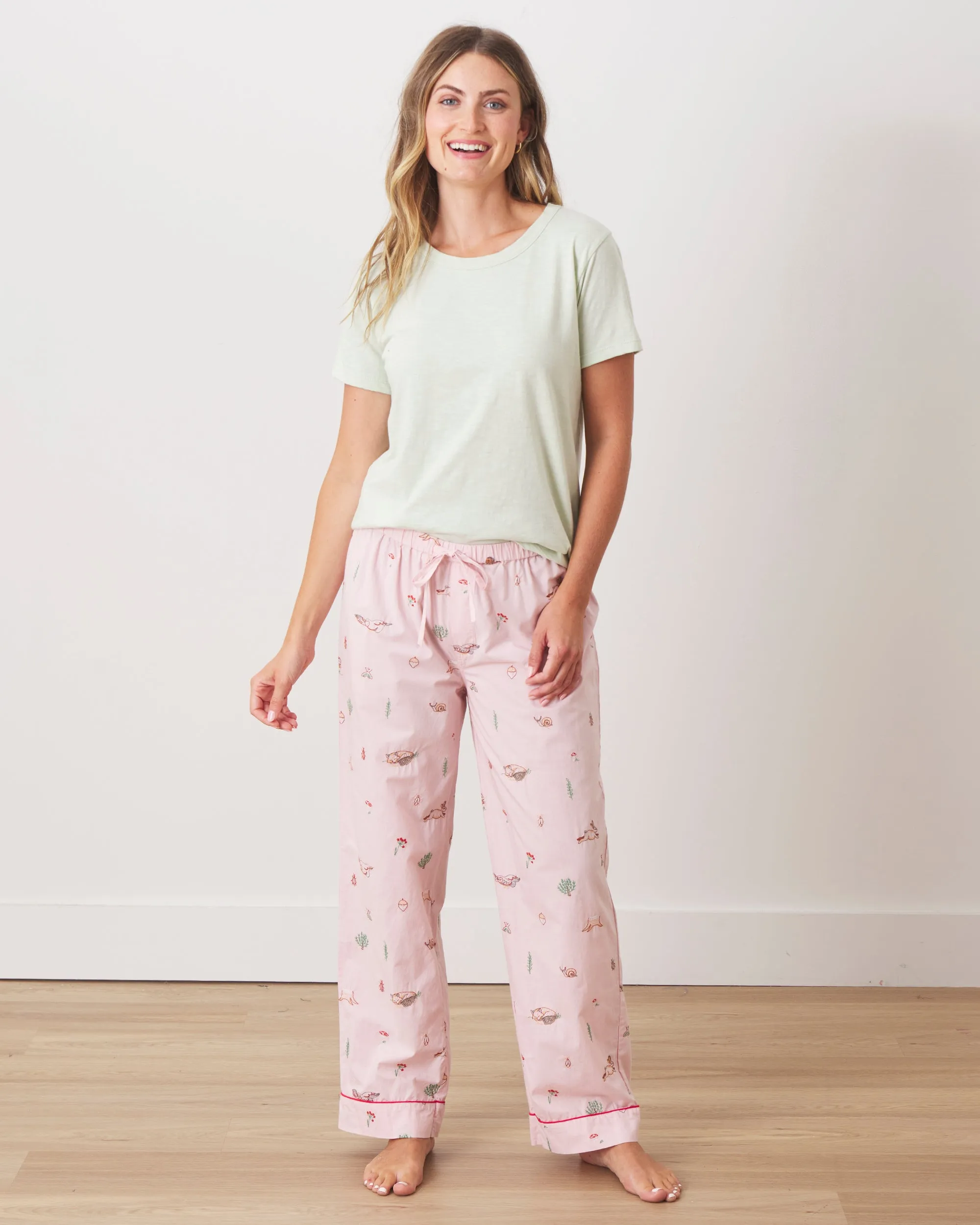 Woodland Storybook - PJ Pants - Blush sold by Printfresh product image thumbnail 5