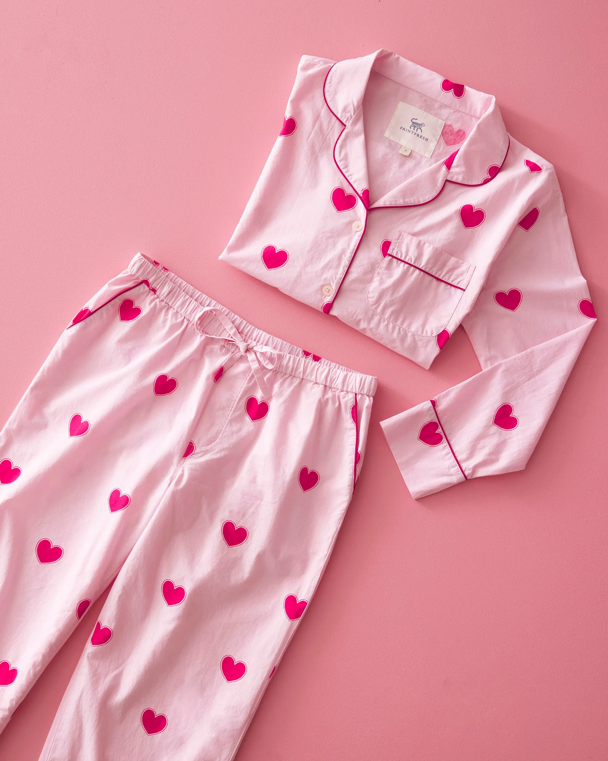 Queen of Hearts - Long PJ Set - Candy Pink sold by Printfresh product image thumbnail 5