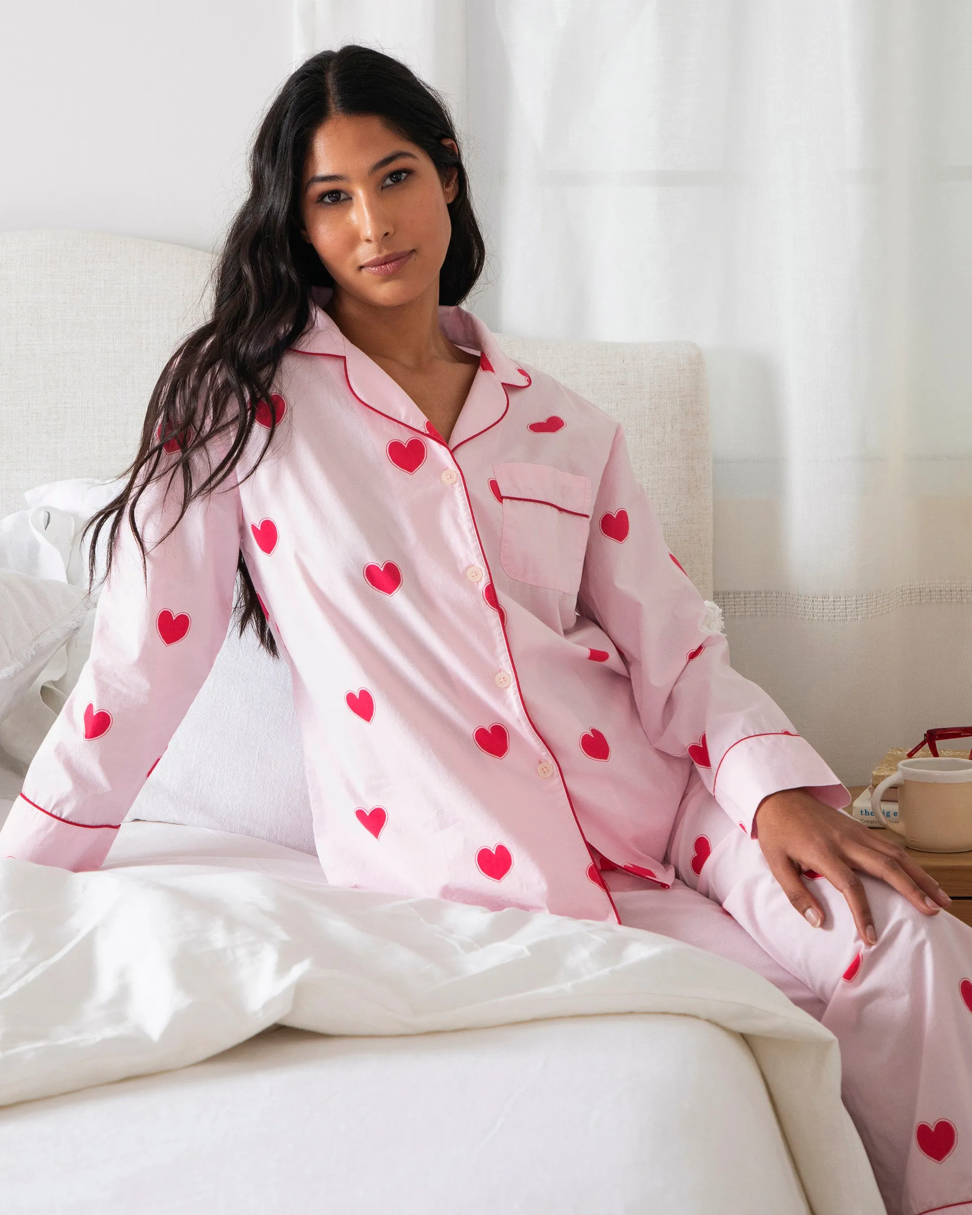 Queen of Hearts - Long PJ Set - Candy Pink sold by Printfresh