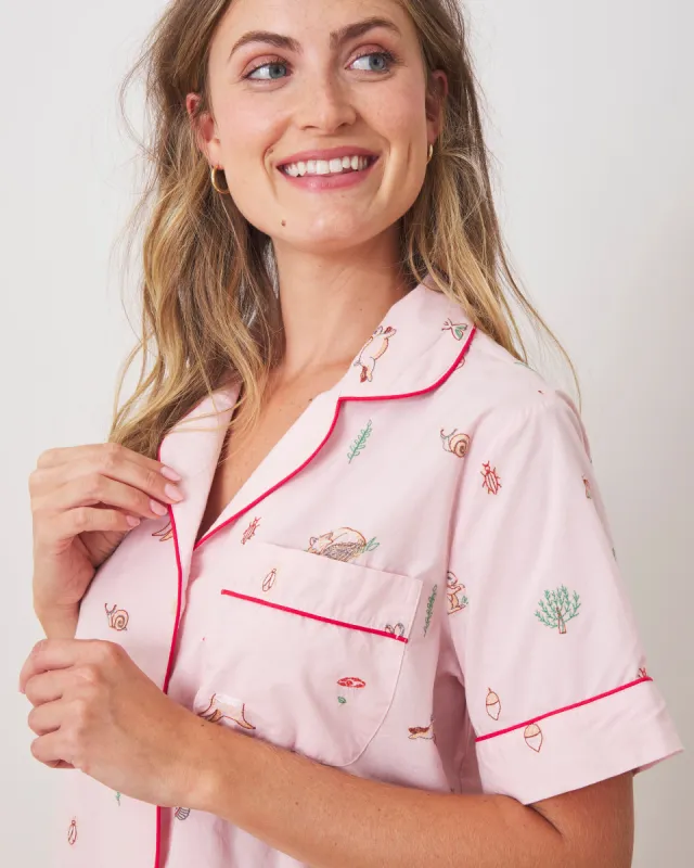 Woodland Storybook - Short PJ Set - Blush sold by Printfresh