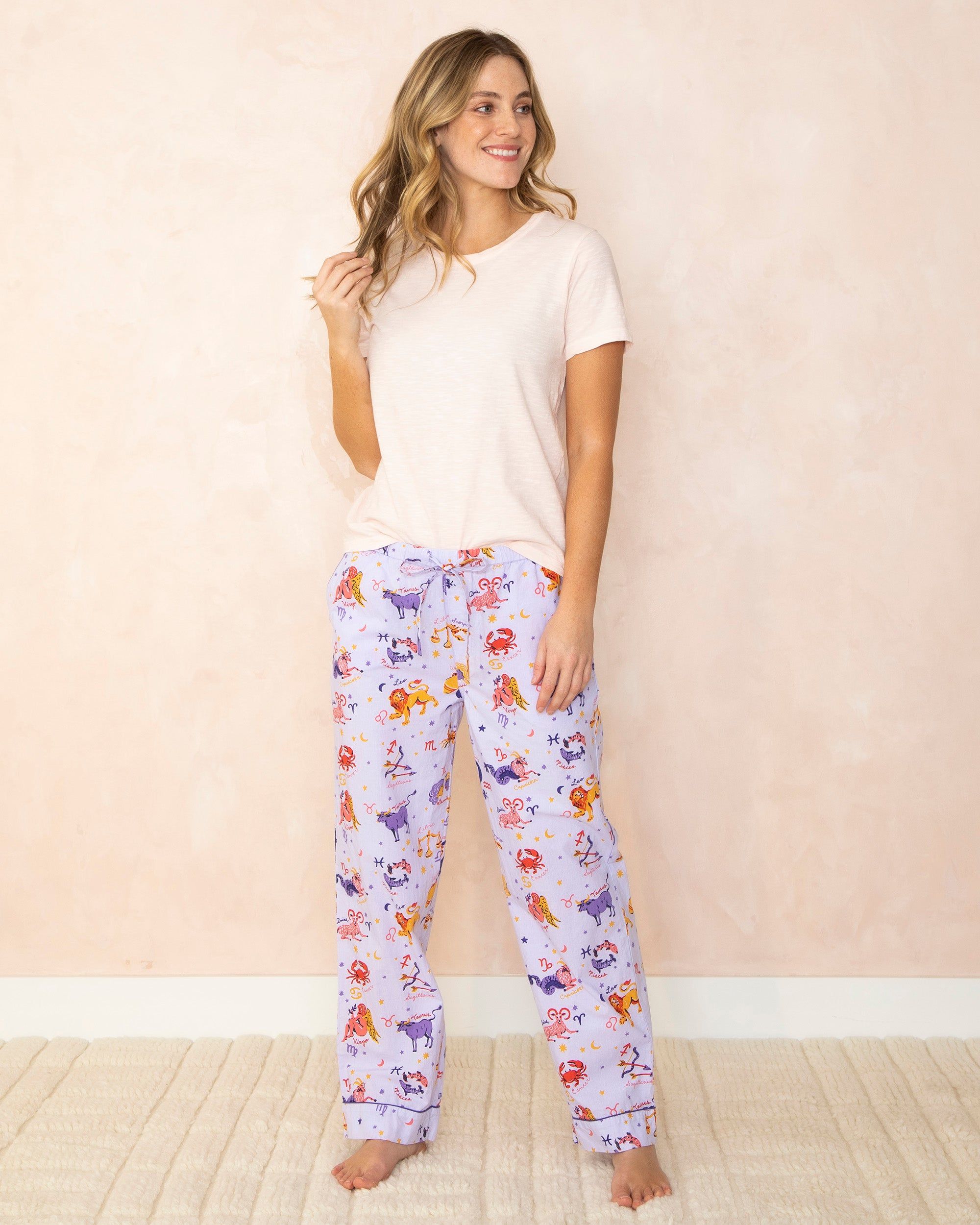 What's Your Sign - T-Shirt and Pajama Pants Bundle - Lavender/Light Blush sold by Printfresh product image thumbnail 4