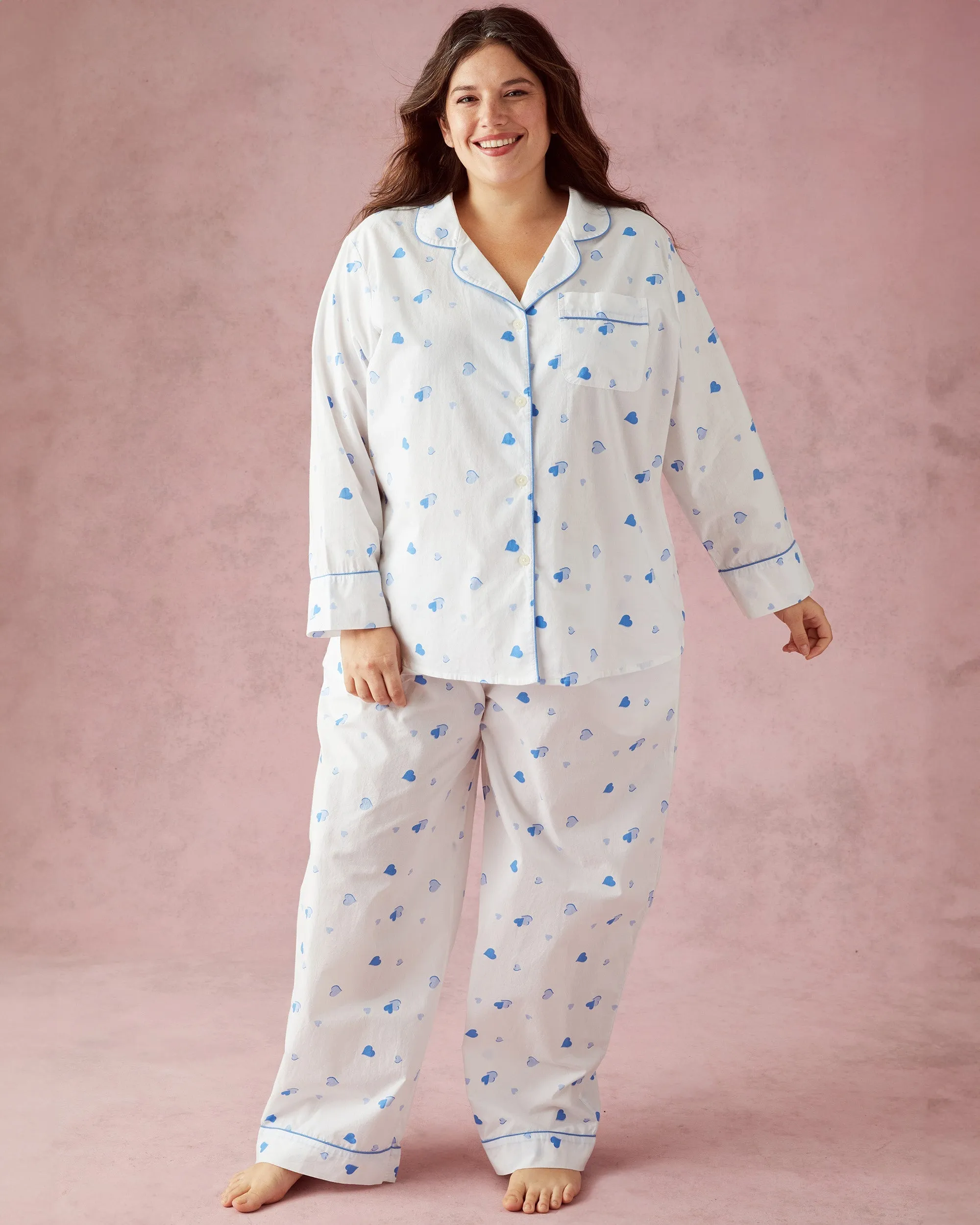 PF + Pencil & Paper Co. Heartbreaker - Petite Long Sleep Set - Cloud sold by Printfresh product image thumbnail 4