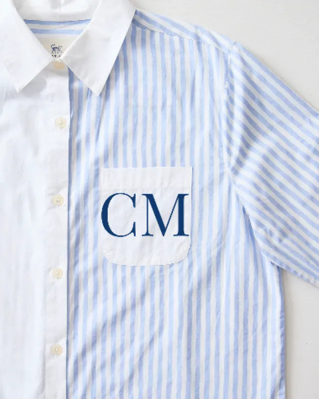 Weekend Stripes - Everyday Button Down - Blue Skies sold by Printfresh