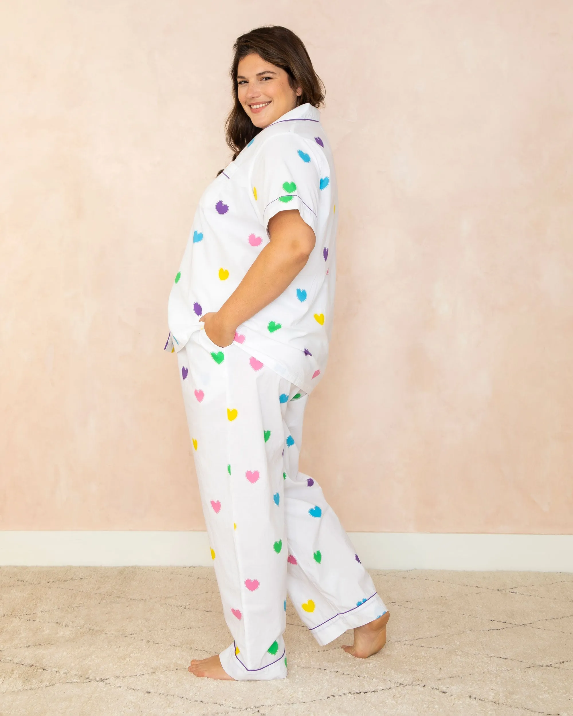 Queen of Hearts - Short Sleep Top & Long Pants Set - Rainbow sold by Printfresh product image thumbnail 4