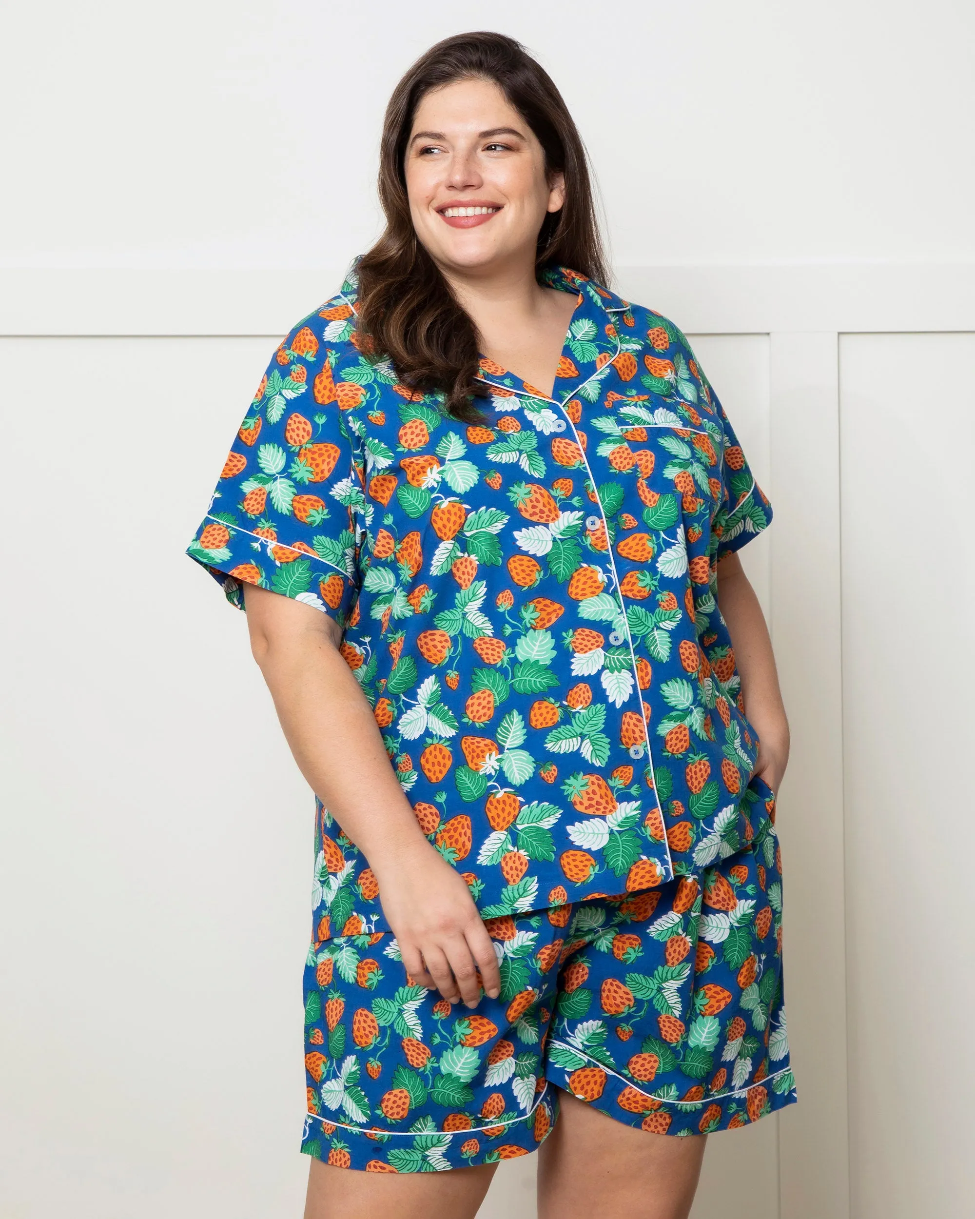 Strawberry Fields - Short Sleep Set - Queen Blue sold by Printfresh product image thumbnail 5