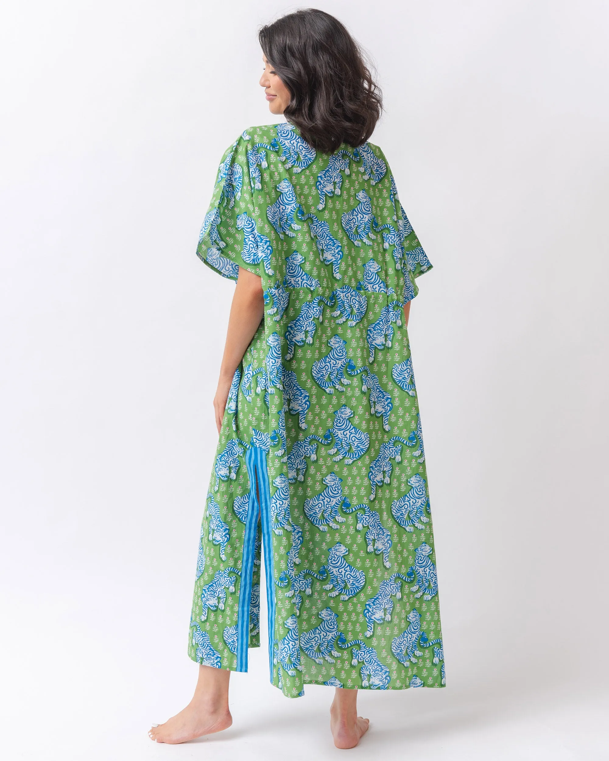 Tiger Queen - Daylight Open Front Cover-Up - Sea Grass sold by Printfresh product image thumbnail 4