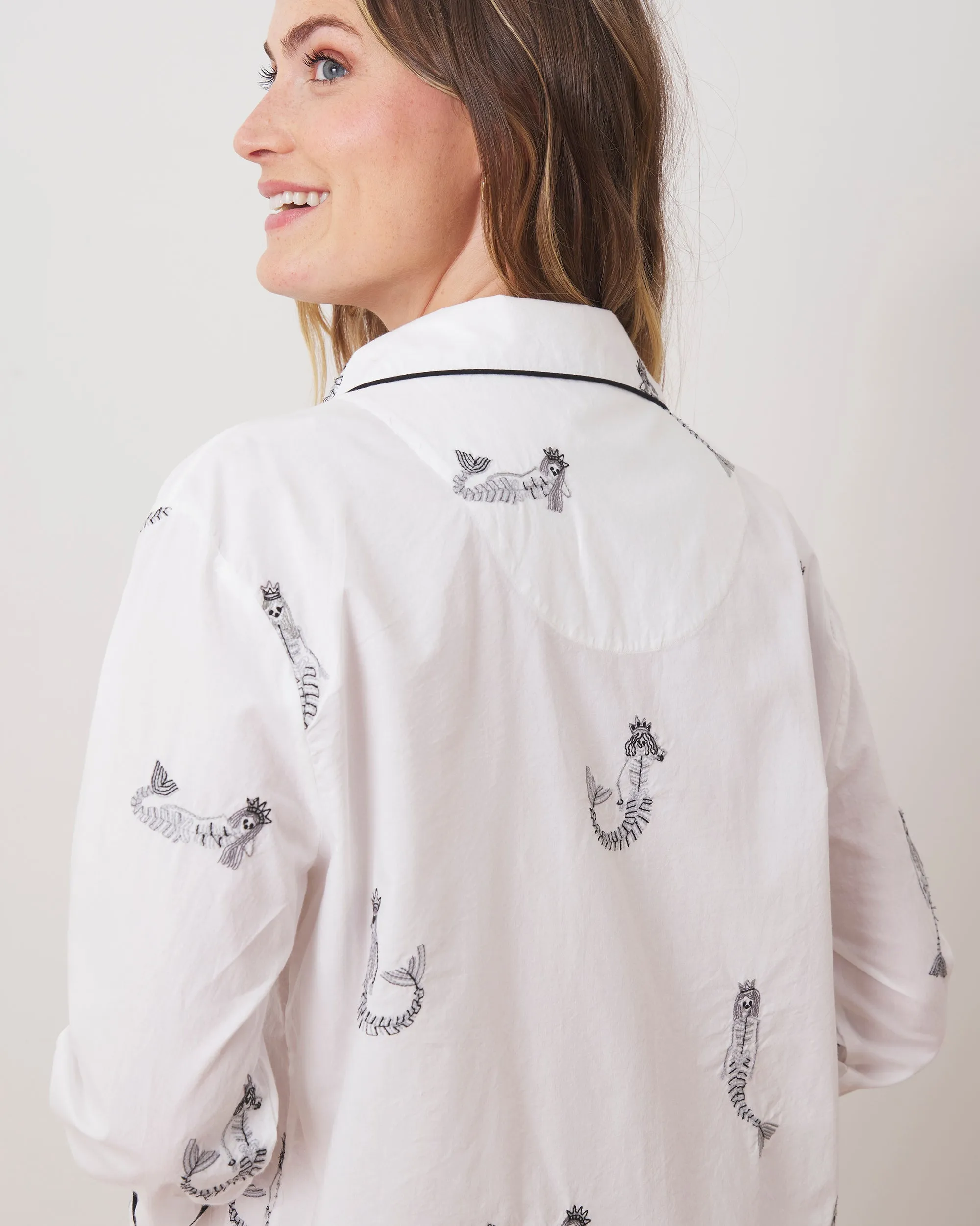 Daughters Of Triton Skeleton - Long PJ Set - Cloud sold by Printfresh product image thumbnail 4
