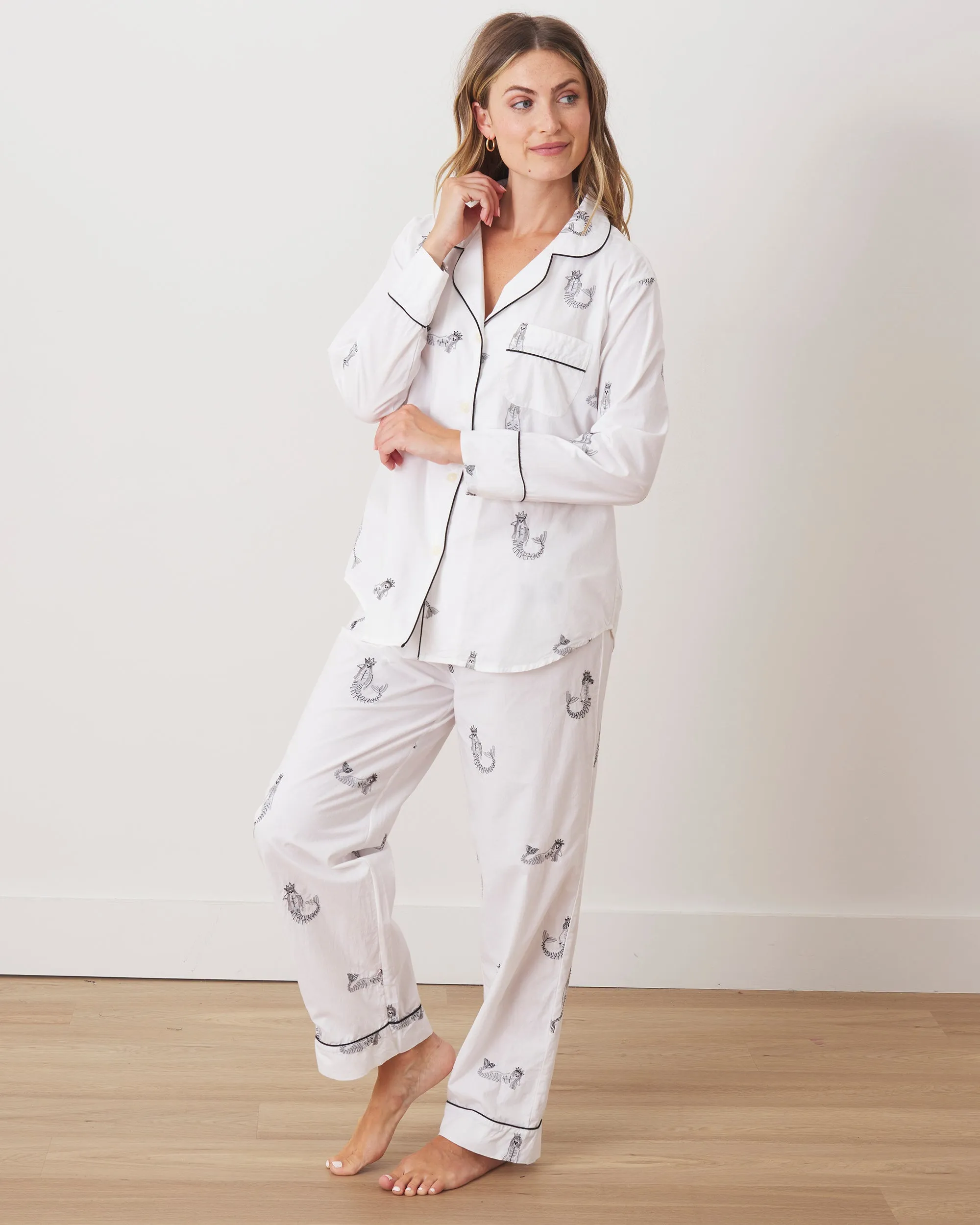Daughters Of Triton Skeleton - Long PJ Set - Cloud sold by Printfresh product image thumbnail 2