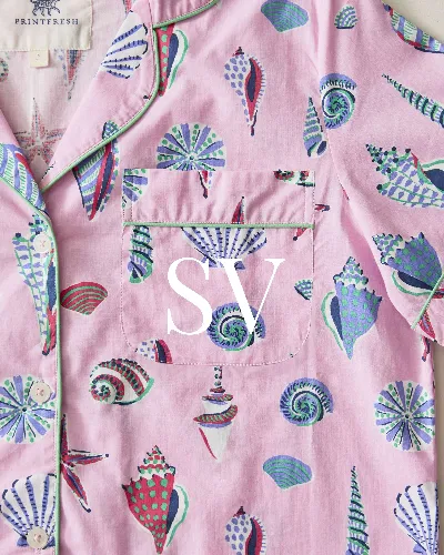 Beachcomber - Short PJ Set - Pink Sand sold by Printfresh