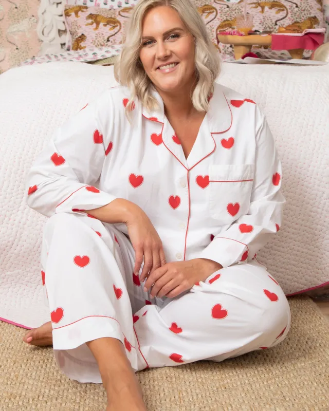 Queen of Hearts - Long PJ Set - Ruby Cloud sold by Printfresh