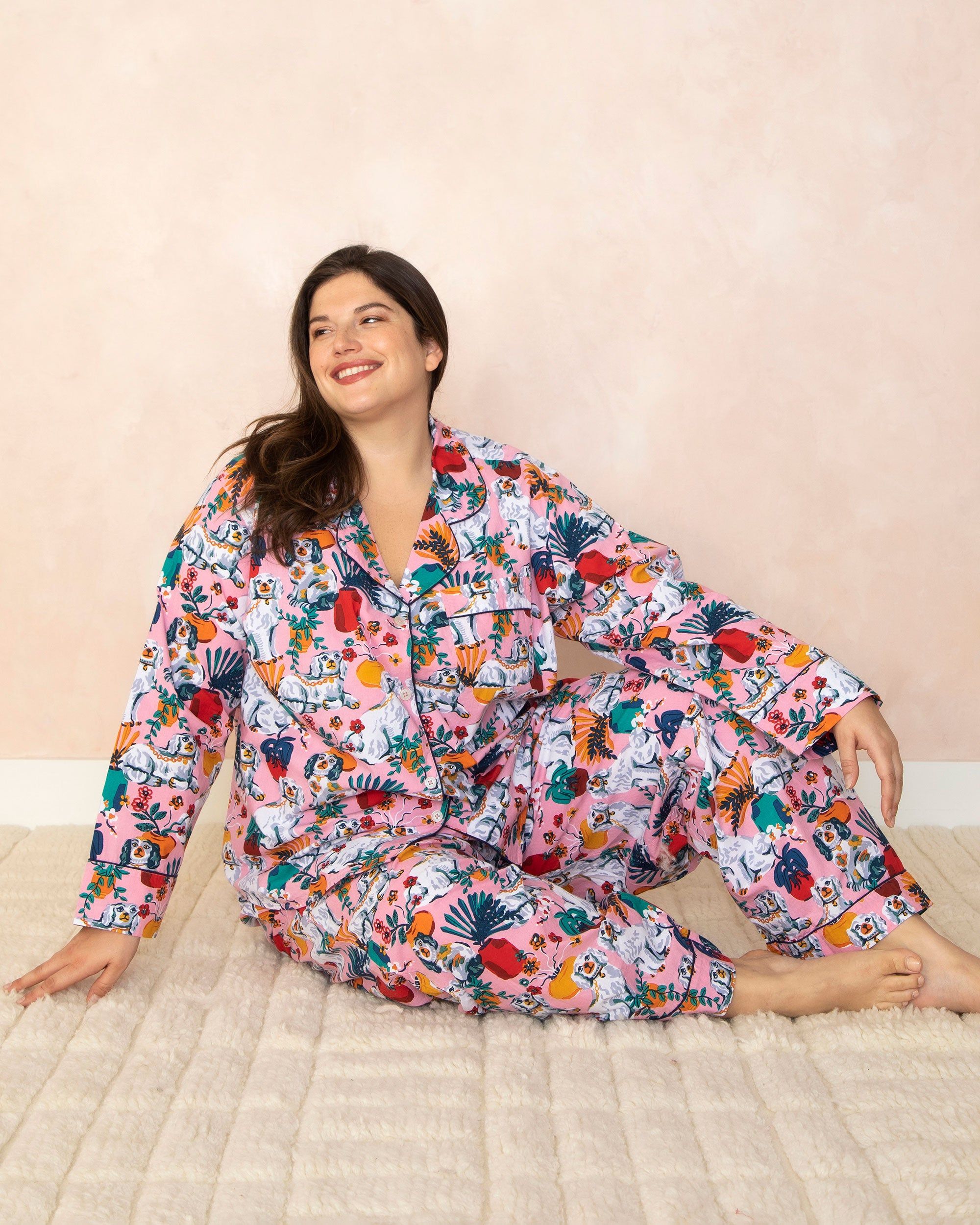 Good Dog - Petite Long Sleep Set - Vintage Rose sold by Printfresh product image thumbnail 6