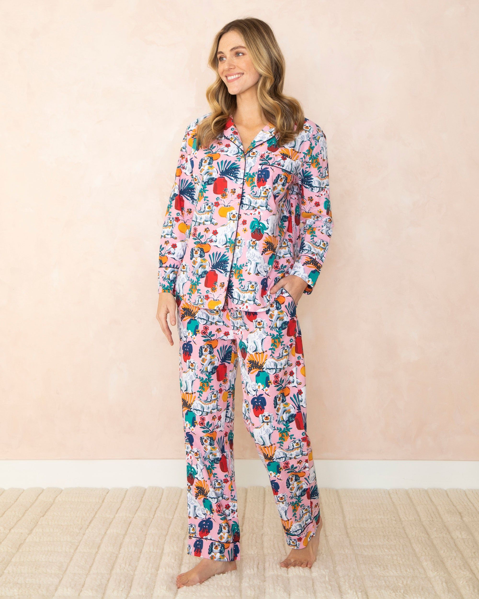 Good Dog - Petite Long Sleep Set - Vintage Rose sold by Printfresh product image thumbnail 3