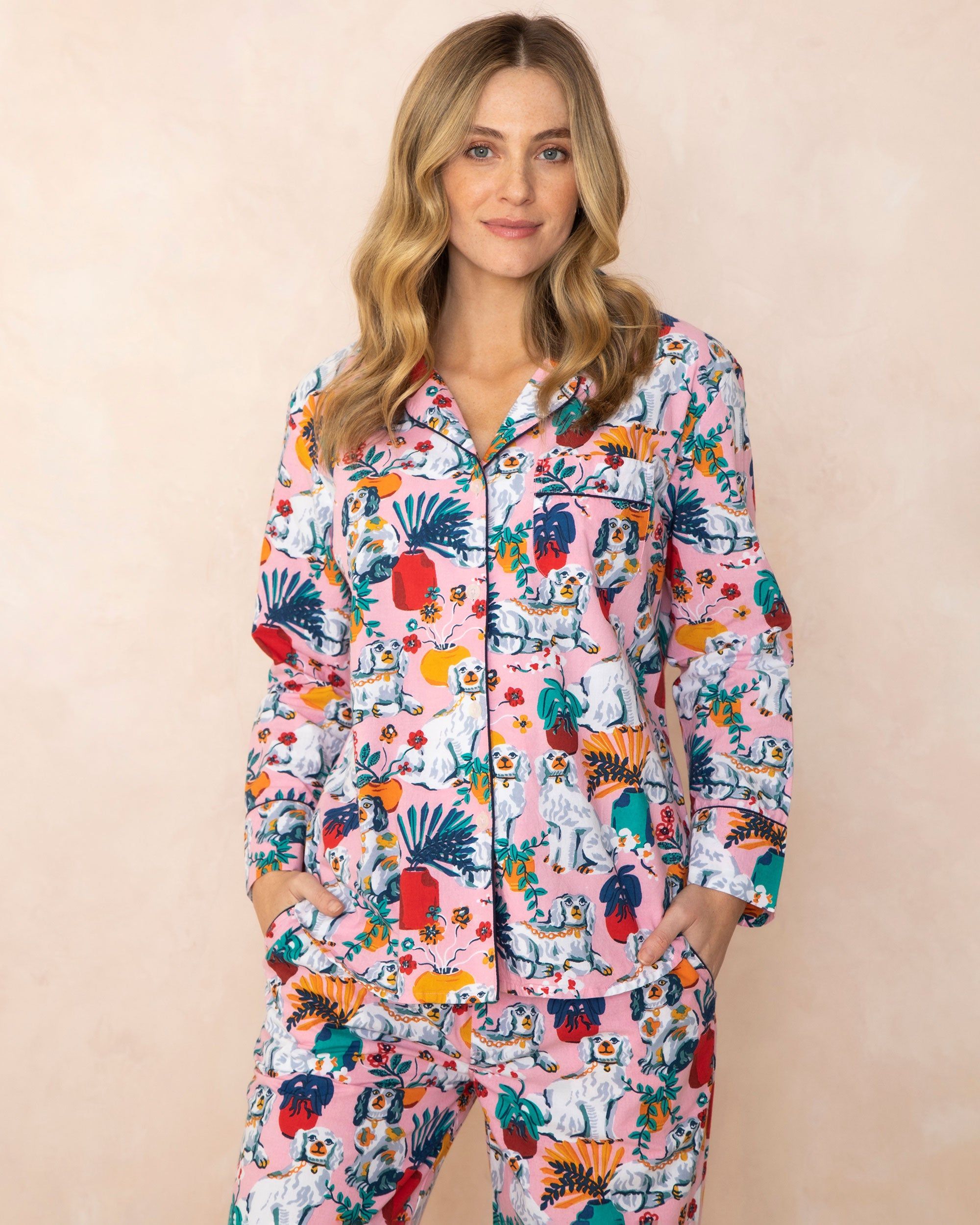 Good Dog - Petite Long Sleep Set - Vintage Rose sold by Printfresh