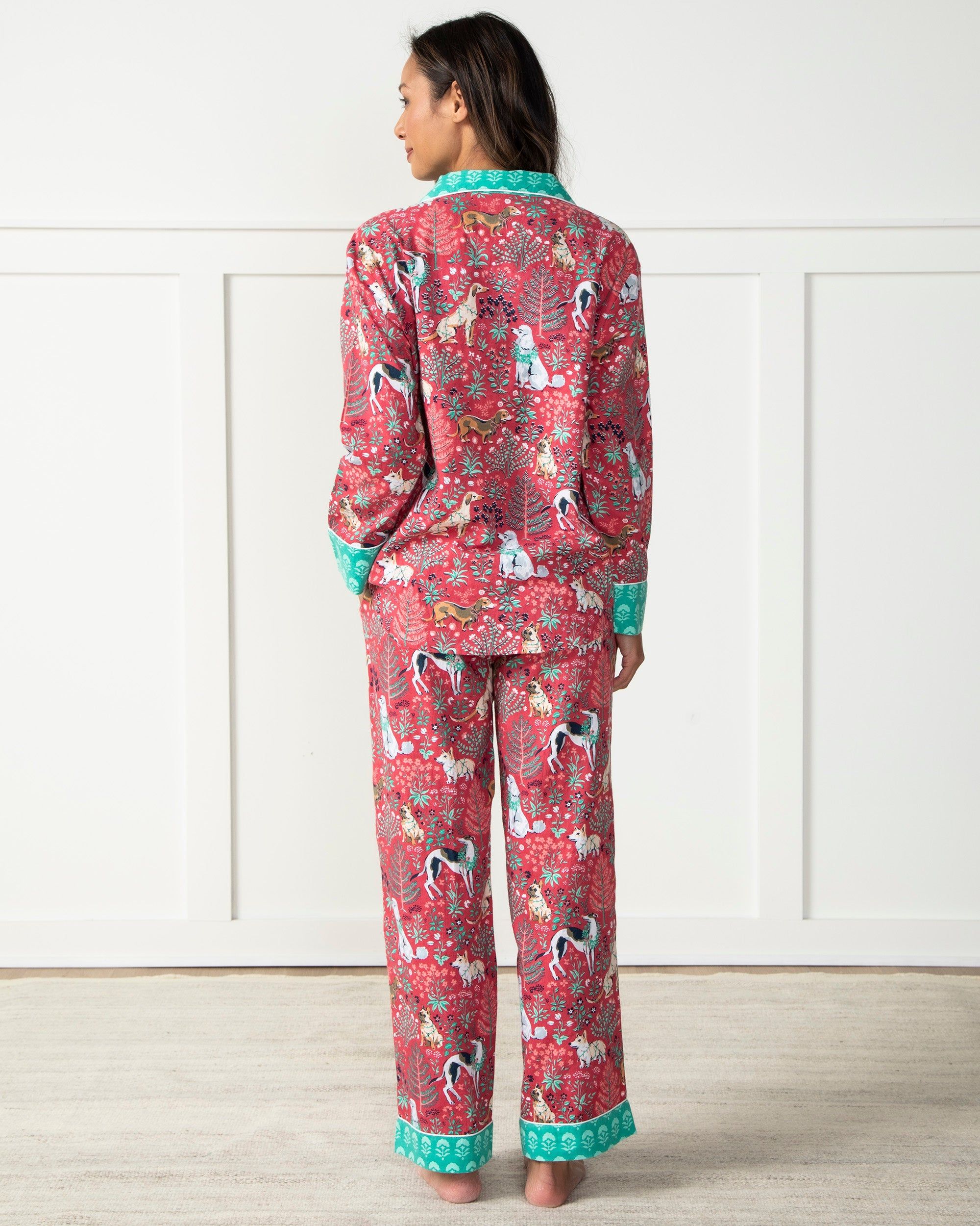 Happy Howlidays - Petite Flannel Long Sleep Set - Ruby sold by Printfresh product image thumbnail 5