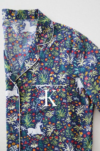 Unicorn's Garden - Long Sleep Set - Indigo sold by Printfresh