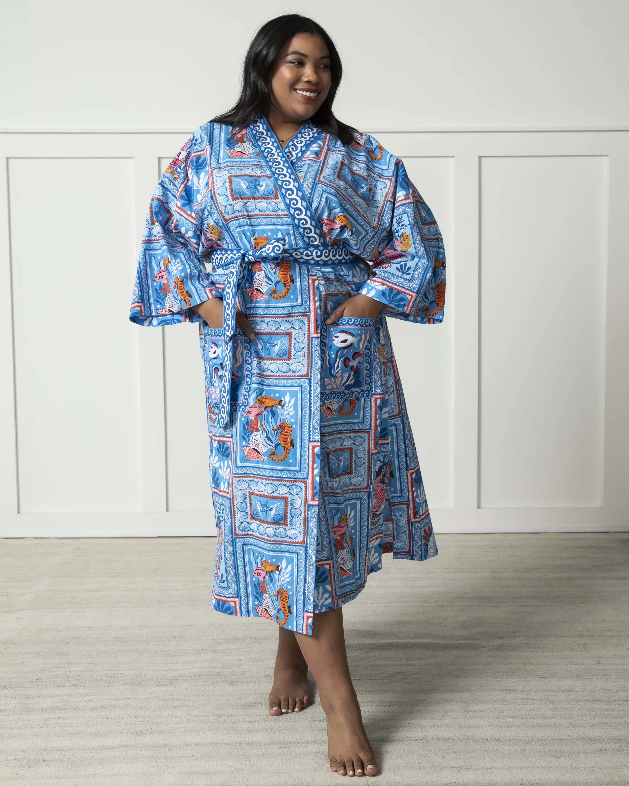 Tidal Tapestry - Robe - Saltwater Blue sold by Printfresh product image thumbnail 4