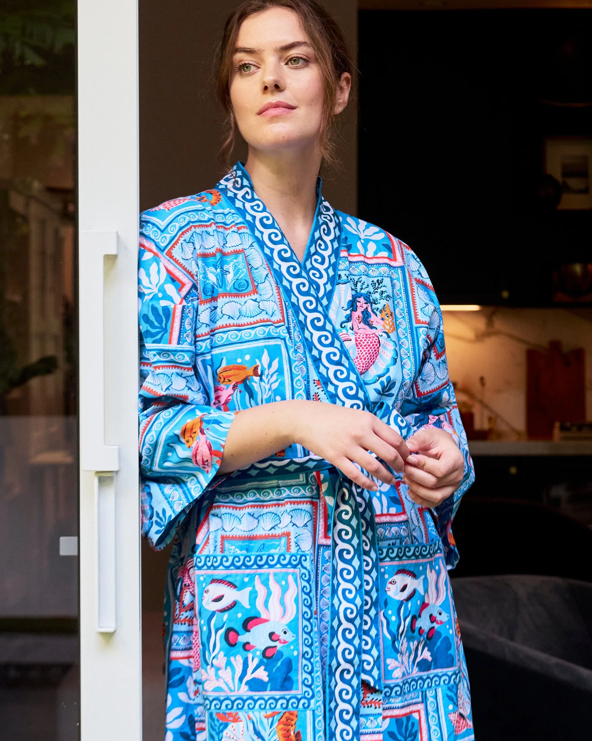 Tidal Tapestry - Robe - Saltwater Blue sold by Printfresh