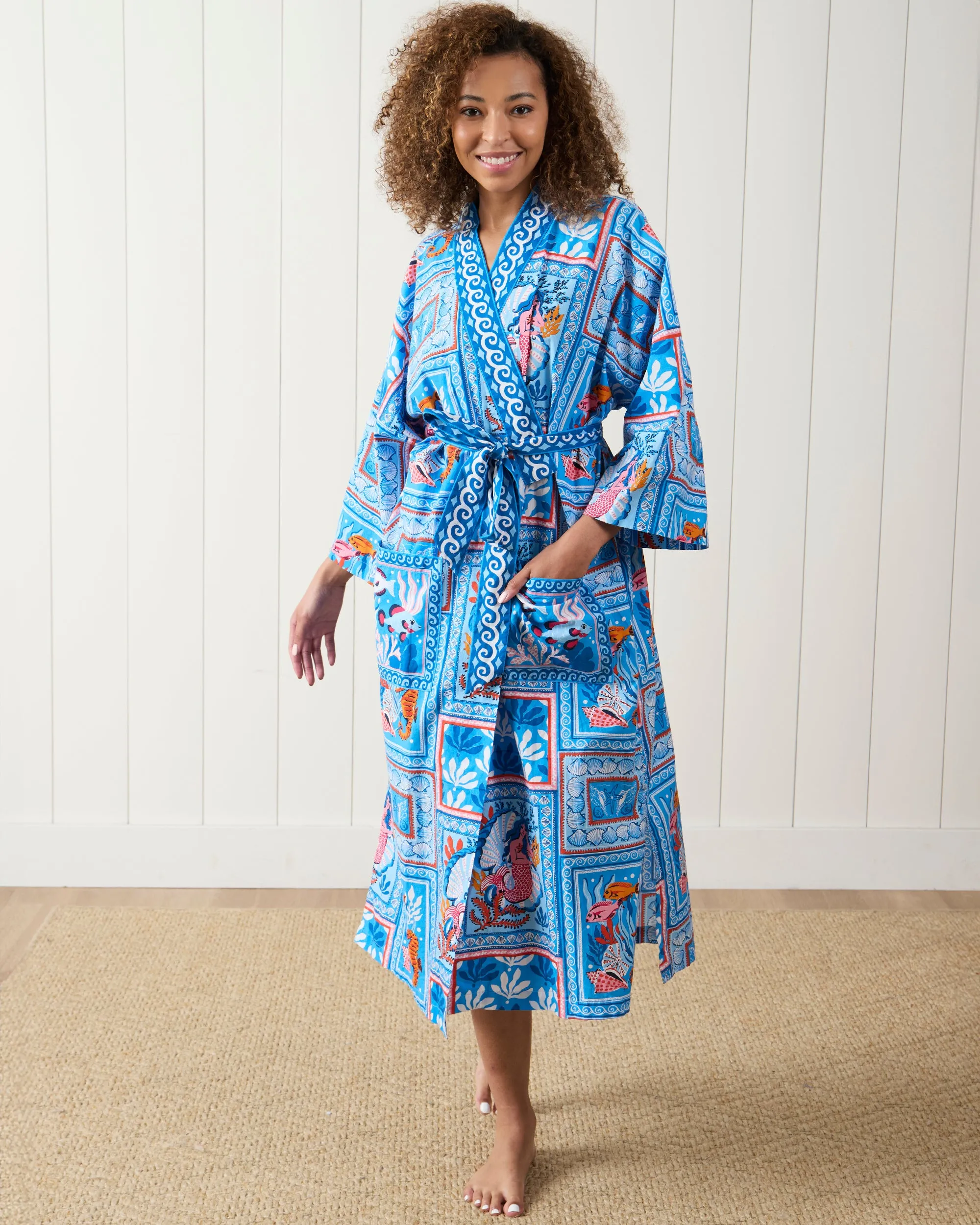 Tidal Tapestry - Robe - Saltwater Blue sold by Printfresh product image thumbnail 5