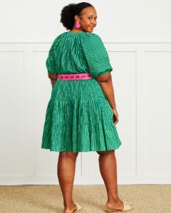 Seaside Stripes - Lightweight It's a Date Dress - Clover Green sold by Printfresh